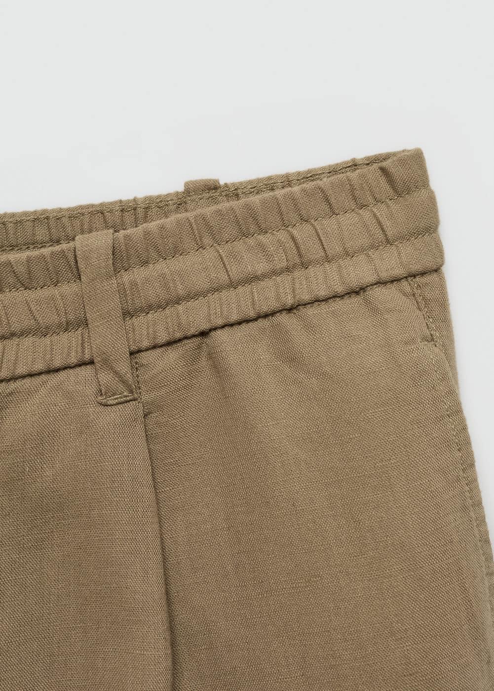 Mango Mens Drawstring Detail Slim-Fit Pants Product Image
