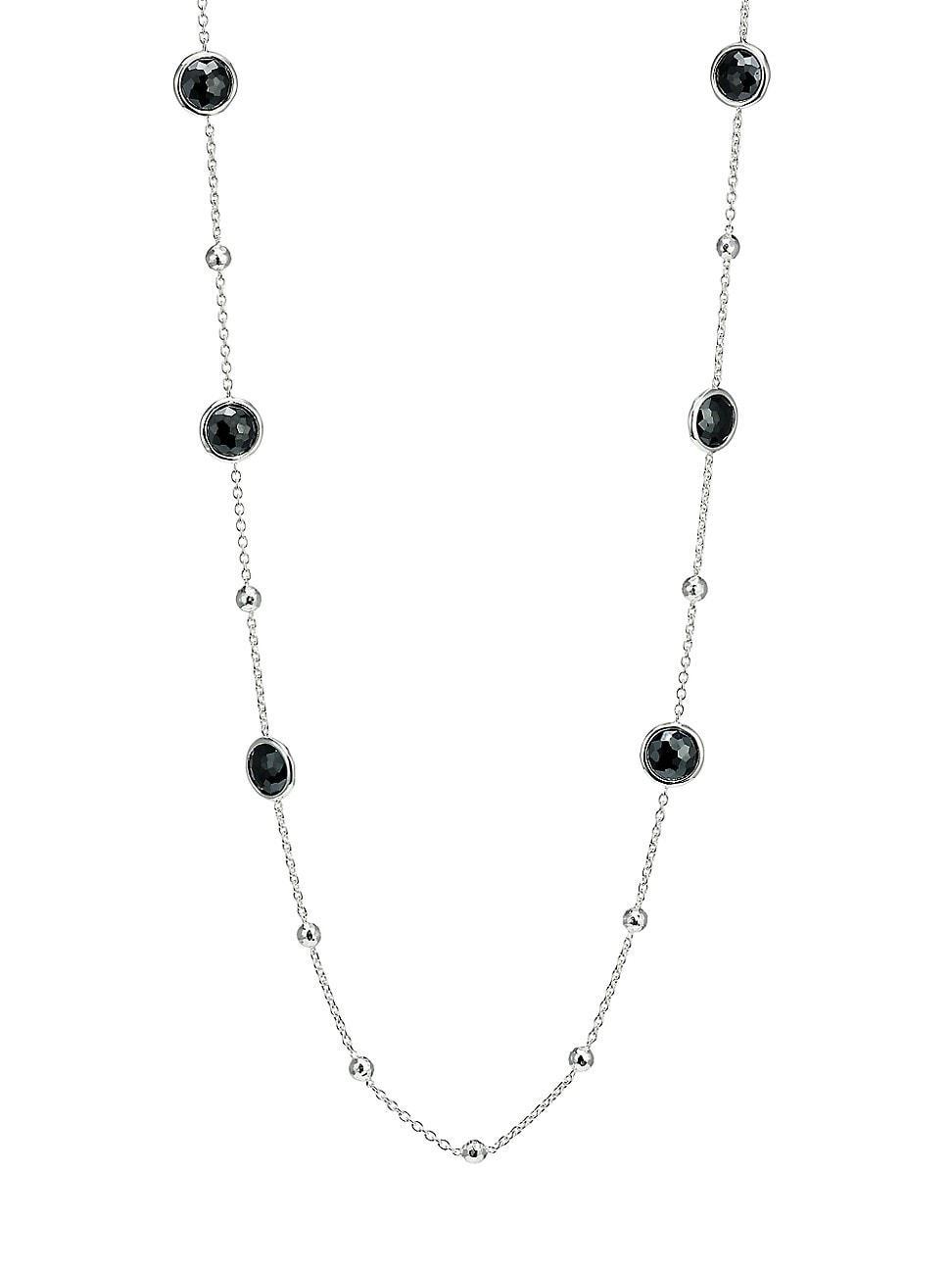 Ippolita Sterling Silver Rock Candy Mother-of-Pearl & Quartz Crystal Statement Necklace, 38 Product Image