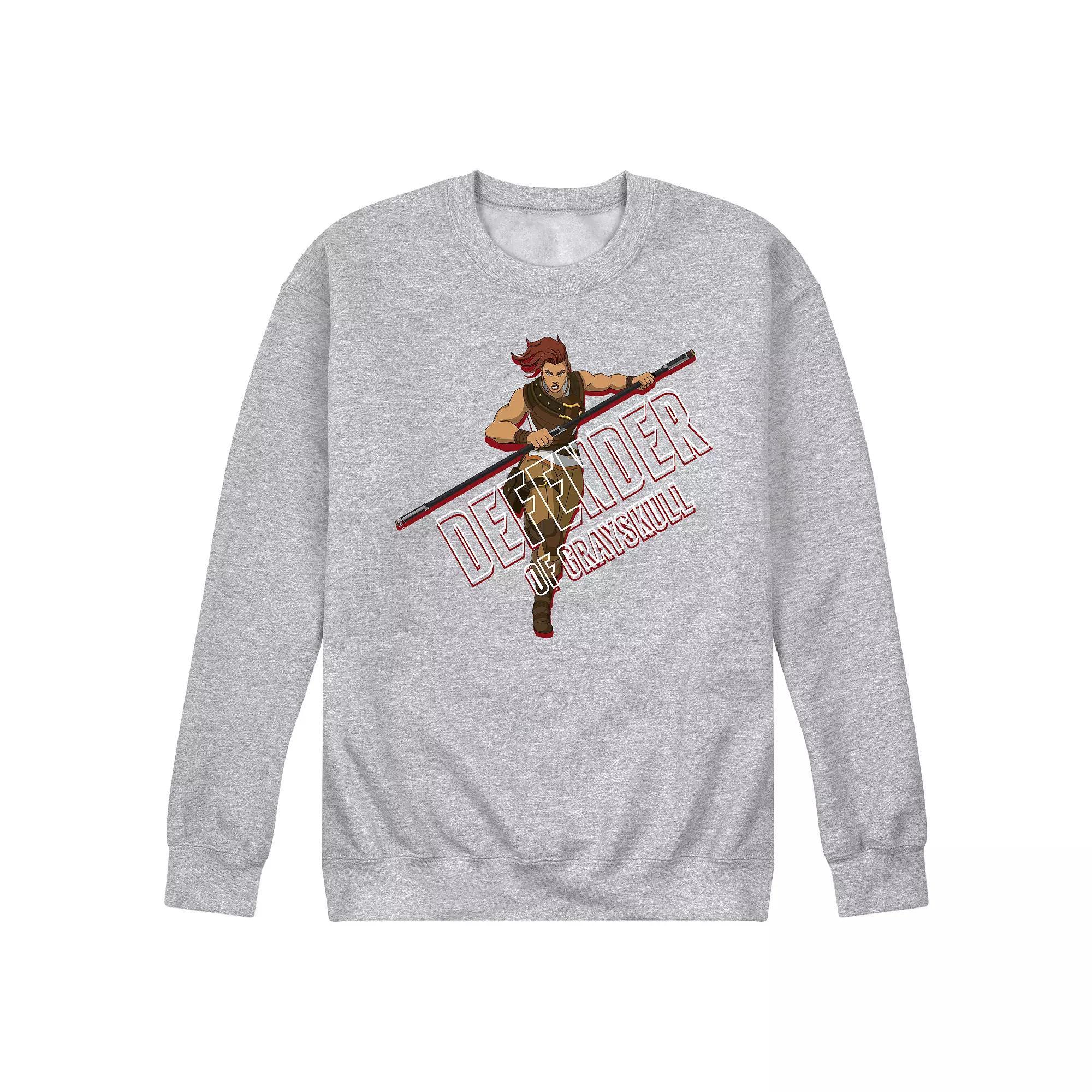 Mens He-Man Masters of the Universe Fleece Sweatshirt Athletic Grey Product Image