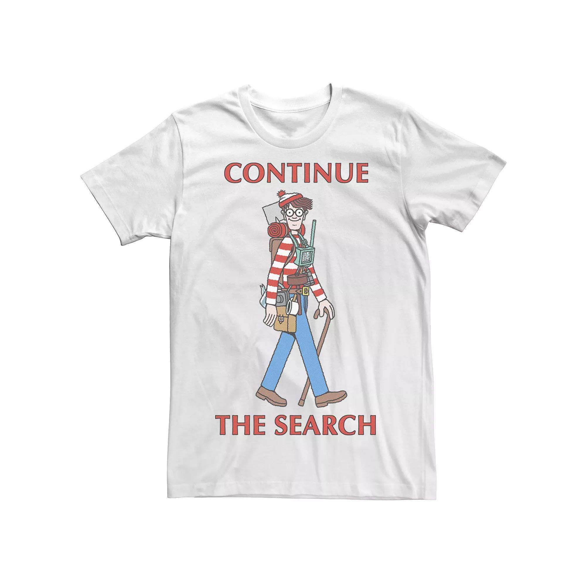 Men's Where's Waldo Continue The Search Portrait Graphic Tee, Size: XXL, White Product Image