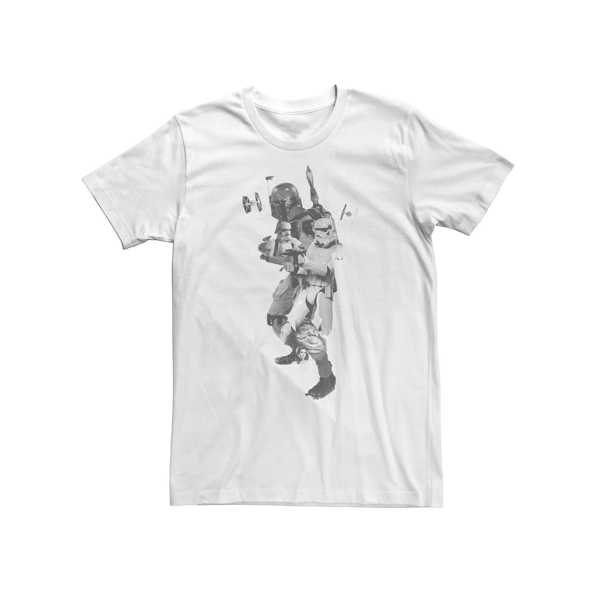 Big & Tall Star Wars Stormtrooper & Bounty Hunter Collage Tee, Men's, Size: 3XL Tall, White Product Image