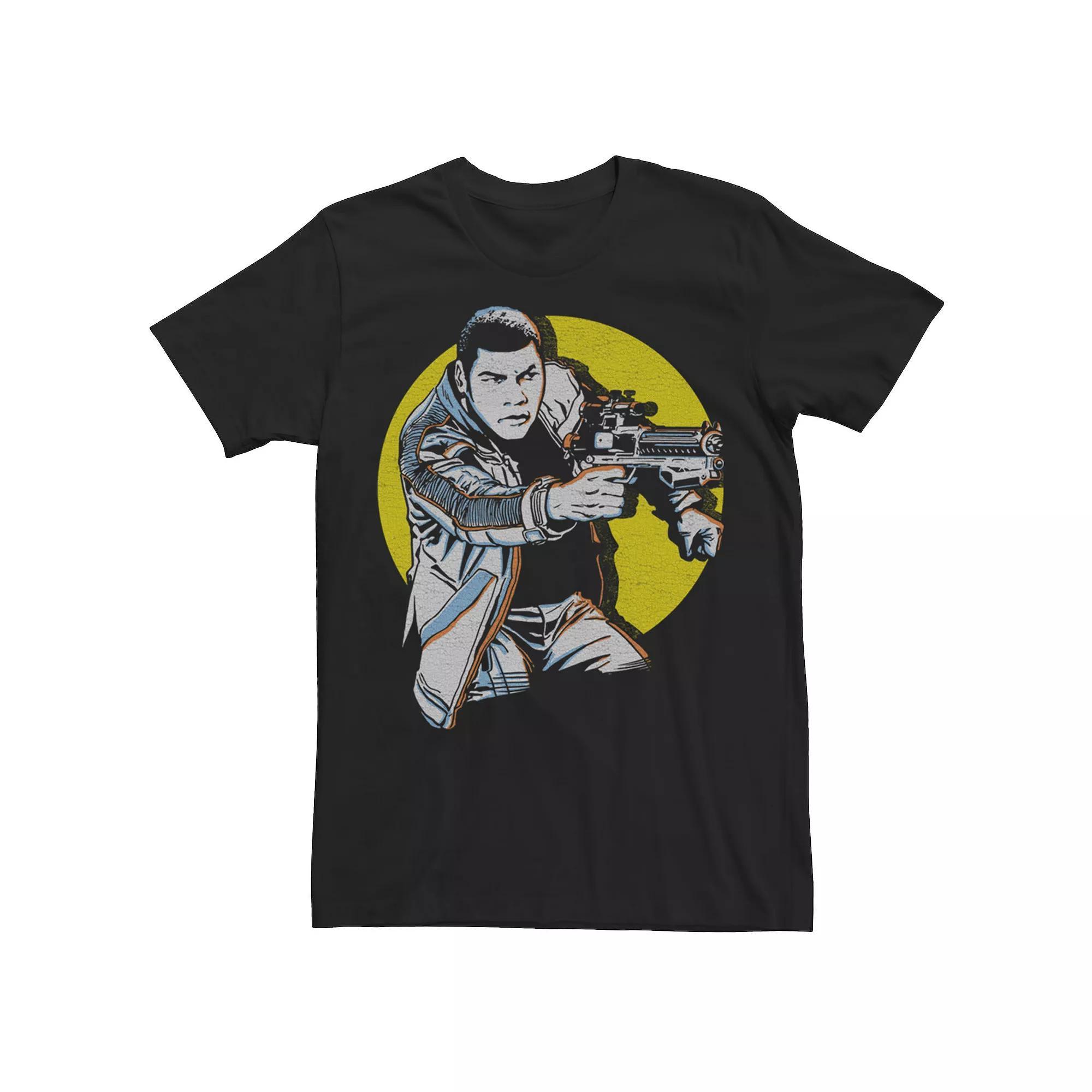 Men's Star Wars Finn Action Poster Tee, Size: Large, Black Product Image