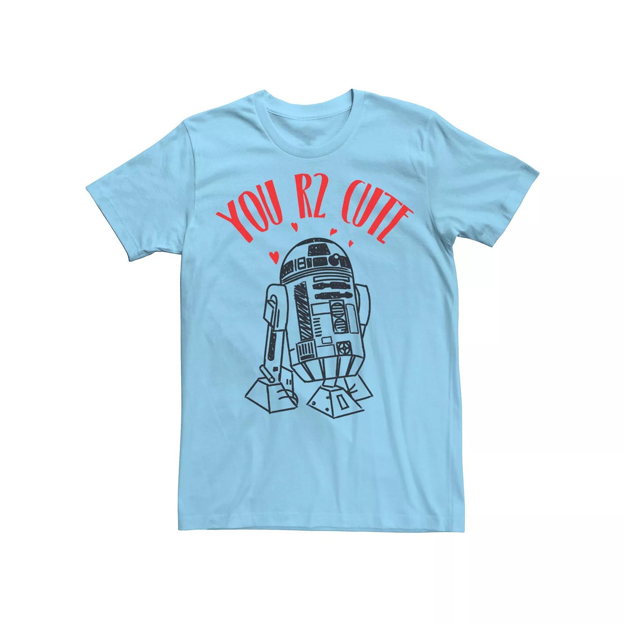 Men's Star Wars R2-D2 You Are Too Cute Tee, Size: XXL, Light Blue Product Image