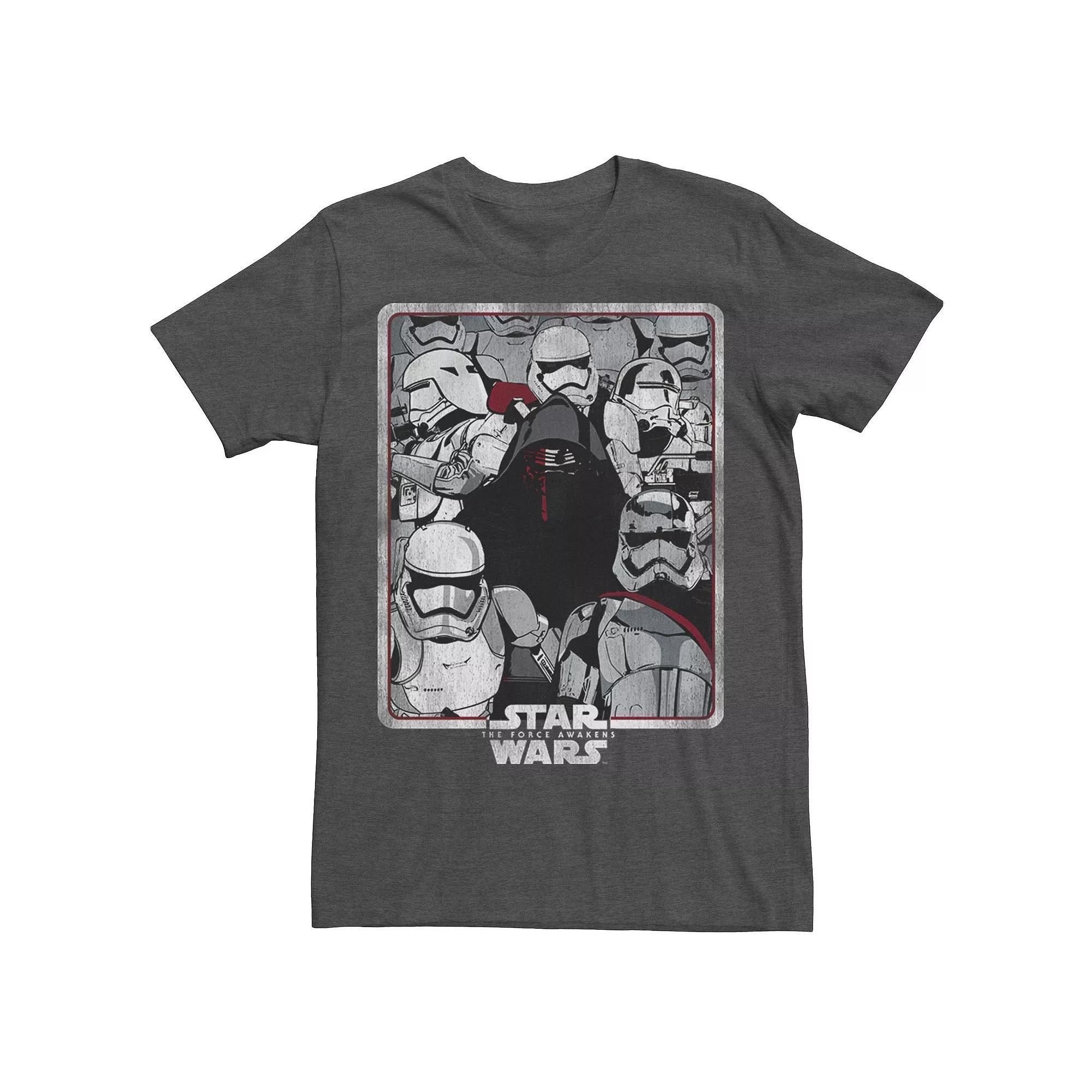 Men's Star Wars The Force Awakens Troopers & Kylo Ren Tee, Size: XXL, Grey Heather Product Image