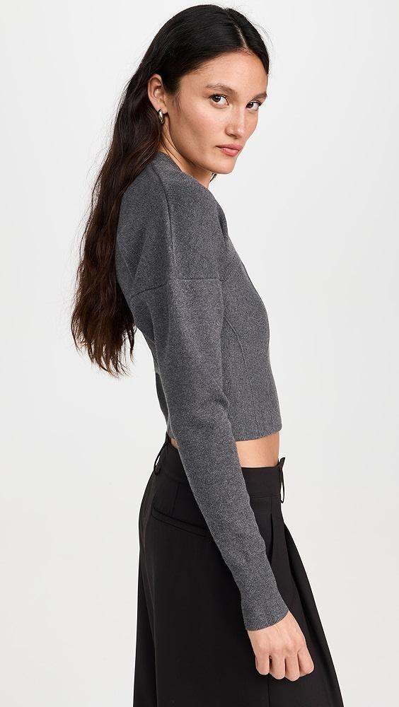 Fleur du Mal Knit Zip Bustier Cardigan | Shopbop Product Image