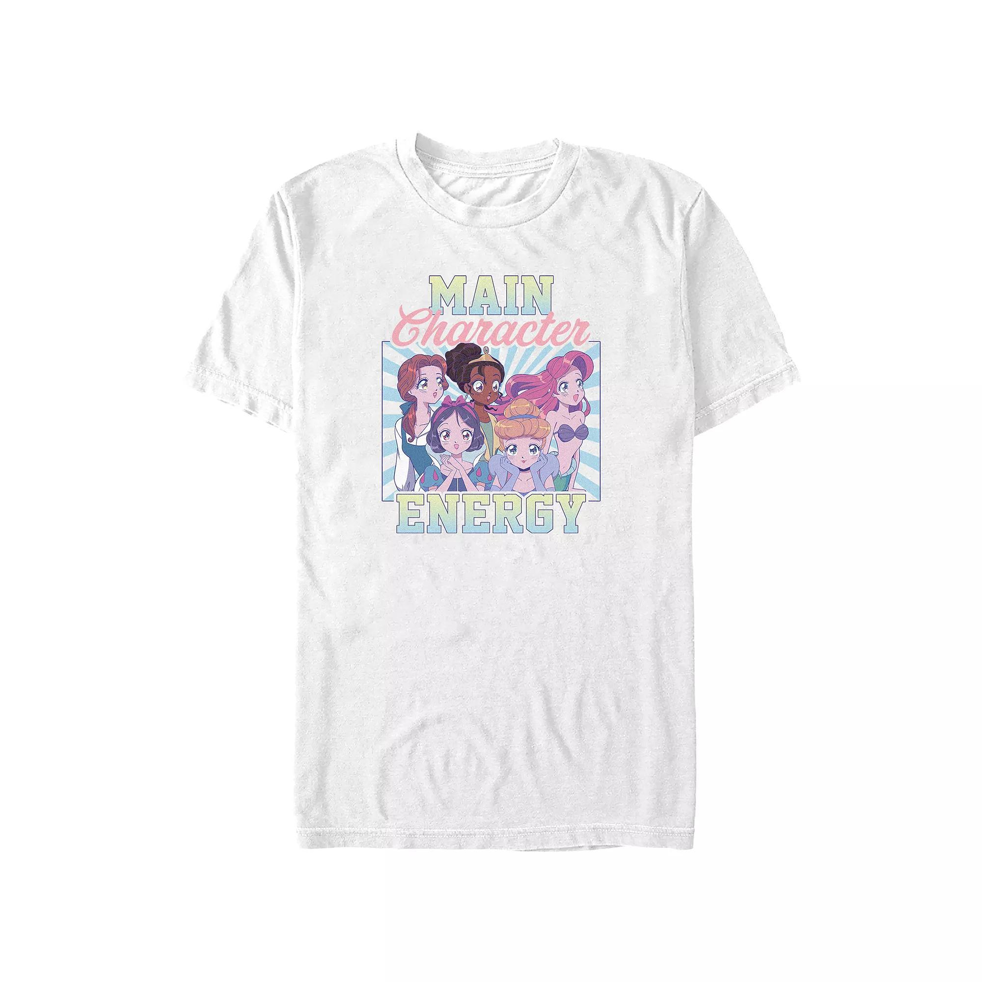 Disney's Belle, Snow White, Tiana, Cinderella & Ariel Princess Main Character Energy Juniors' Boyfriend Graphic Tee, Women's, Size: XS Product Image