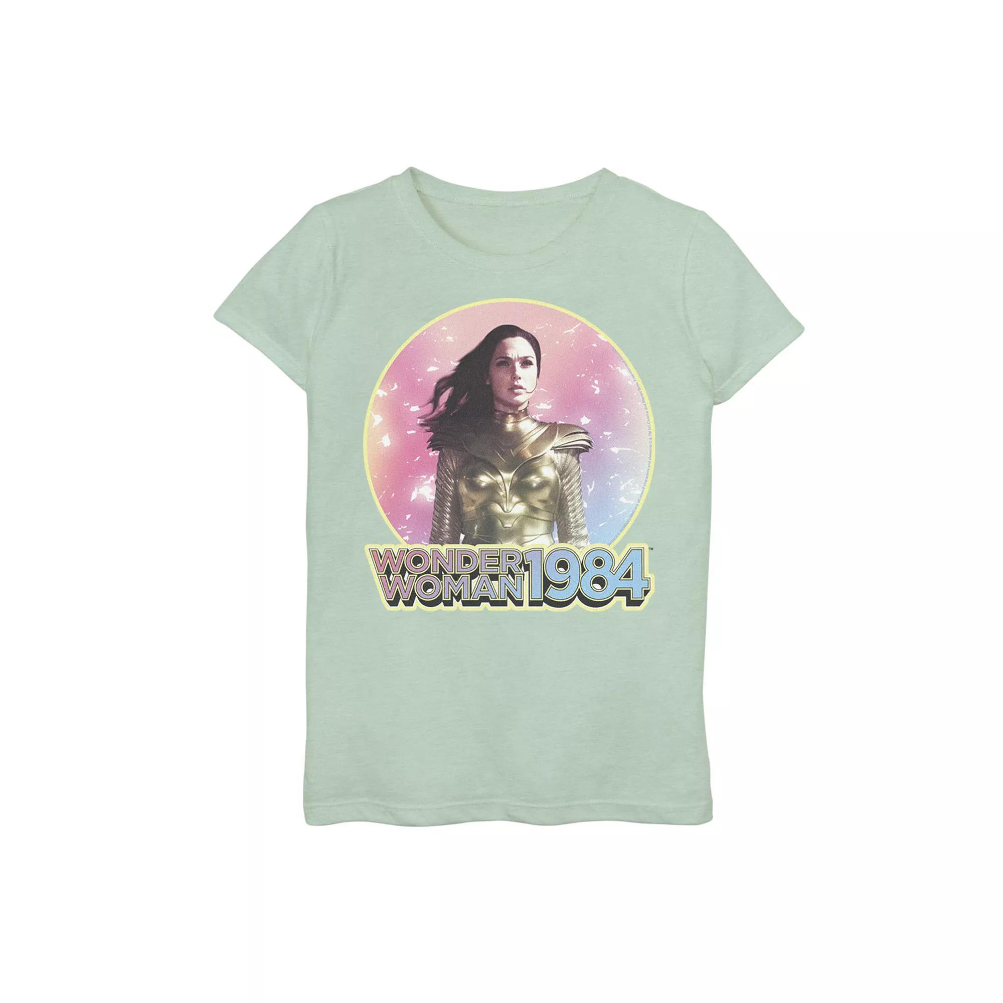 Girls 7-16 DC Comics Wonder Woman Pastel Eagle Poster Graphic Tee, Girl's, Size: XL, Green Product Image