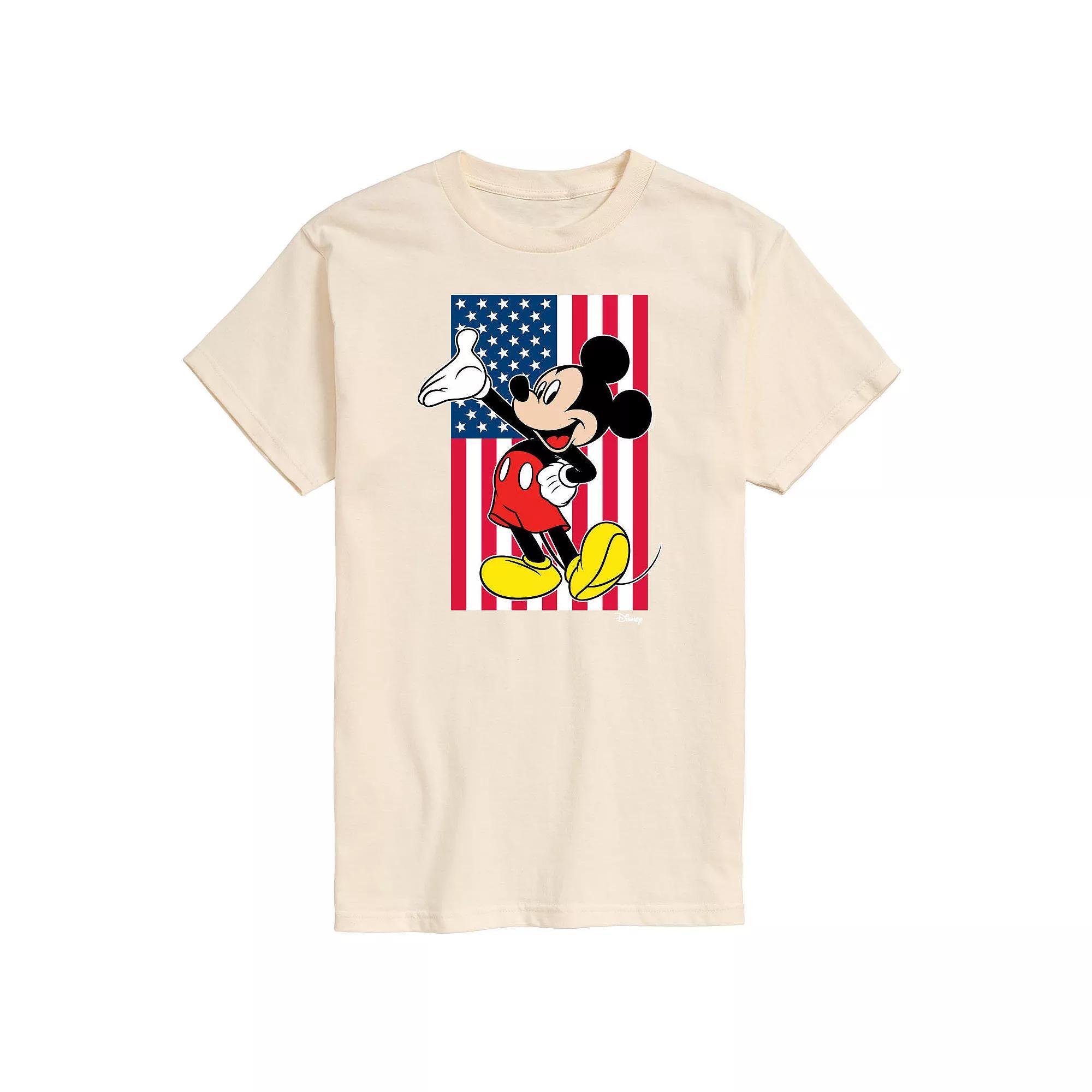 Disneys Mickey Mouse Mens Flag Graphic Tee Product Image