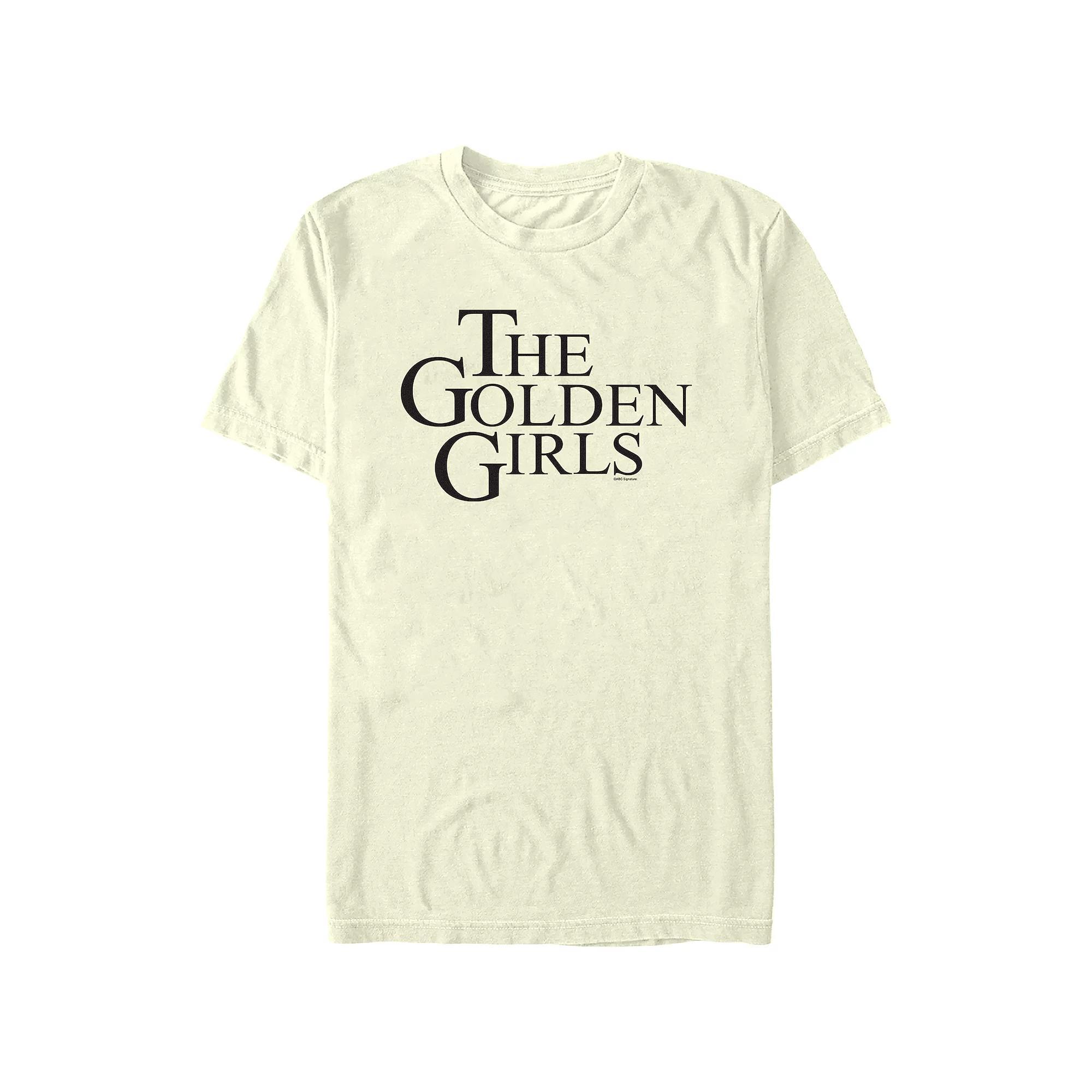 Men's The Golden Girls Title Logo Graphic Tee, Size: Medium, Natural Product Image