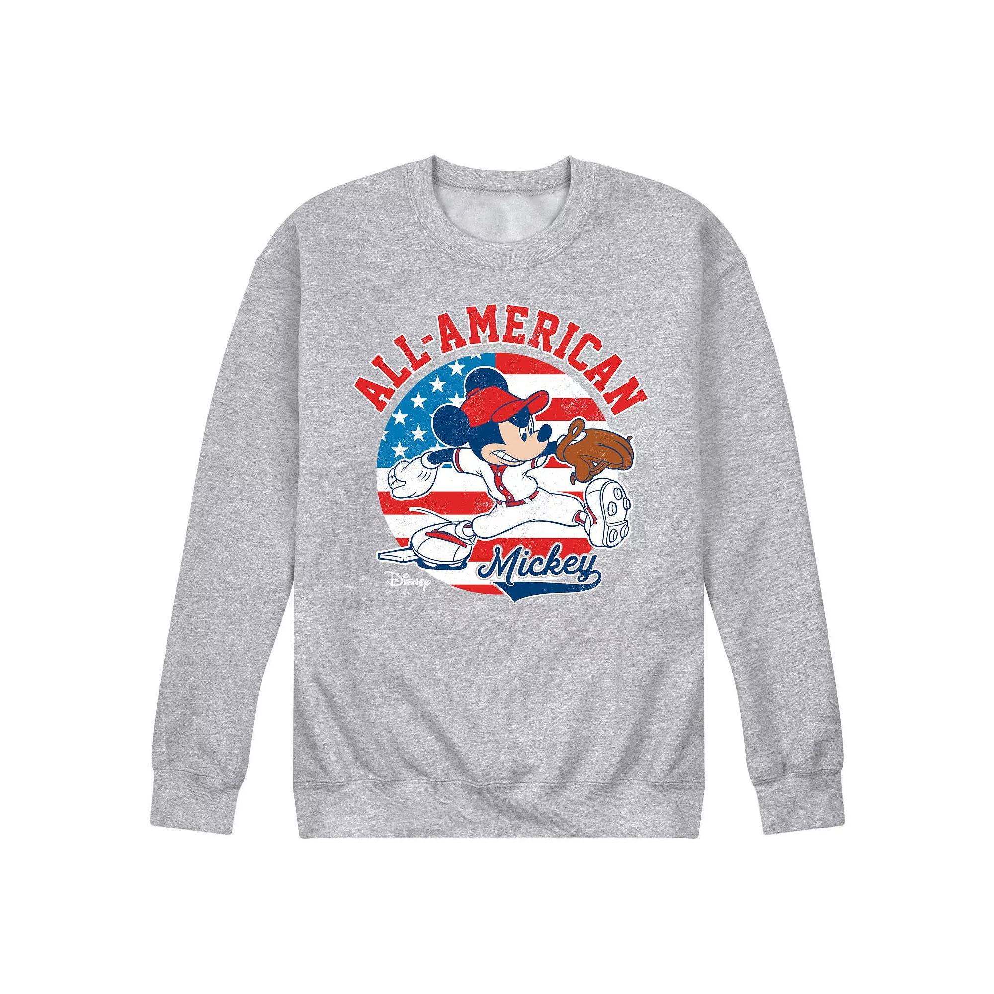 Disneys Mickey Mouse Mens Americana Baseball Fleece Sweatshirt Product Image