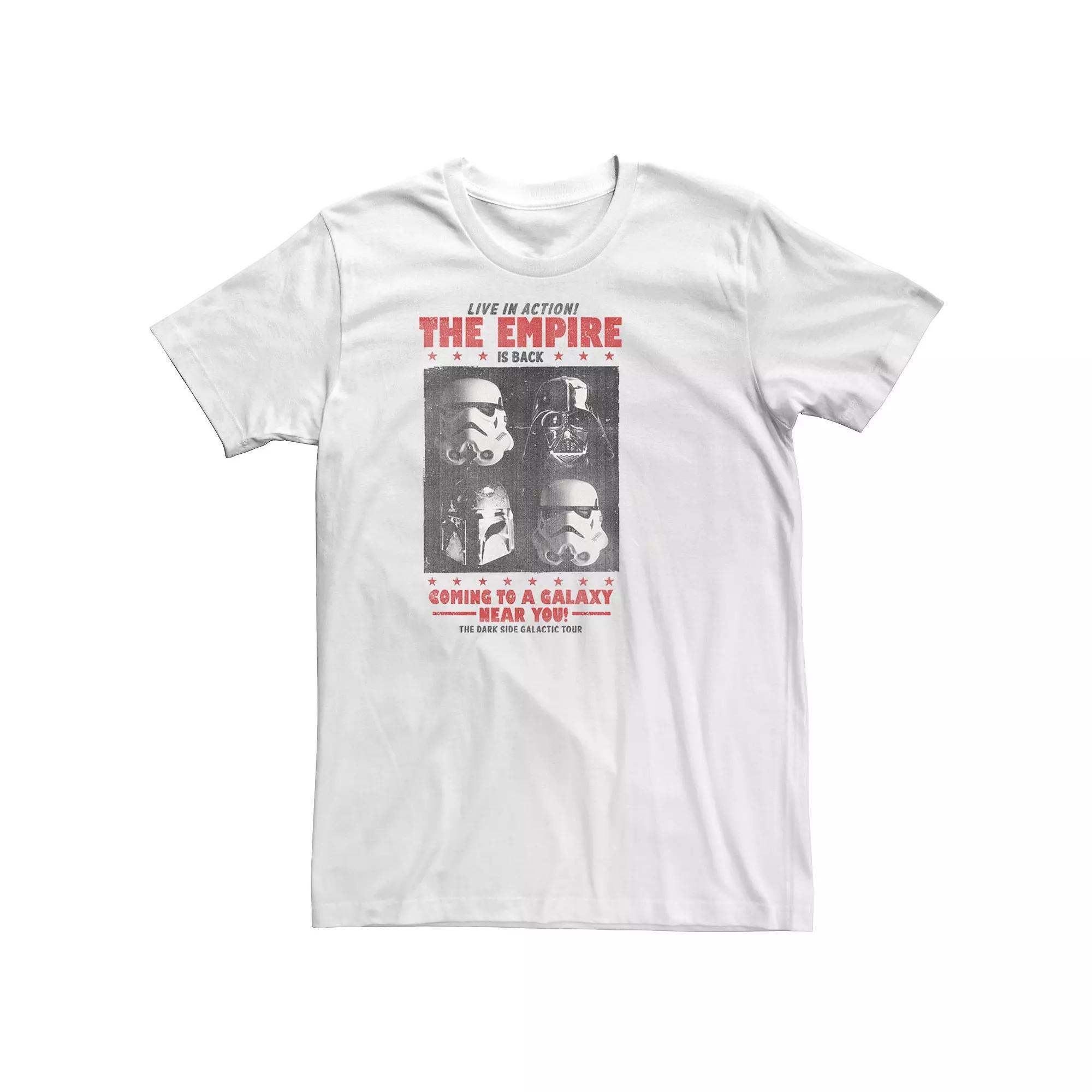 Big & Tall Star Wars The Empire Arrival Poster Tee, Men's, Size: XL Tall, White Product Image
