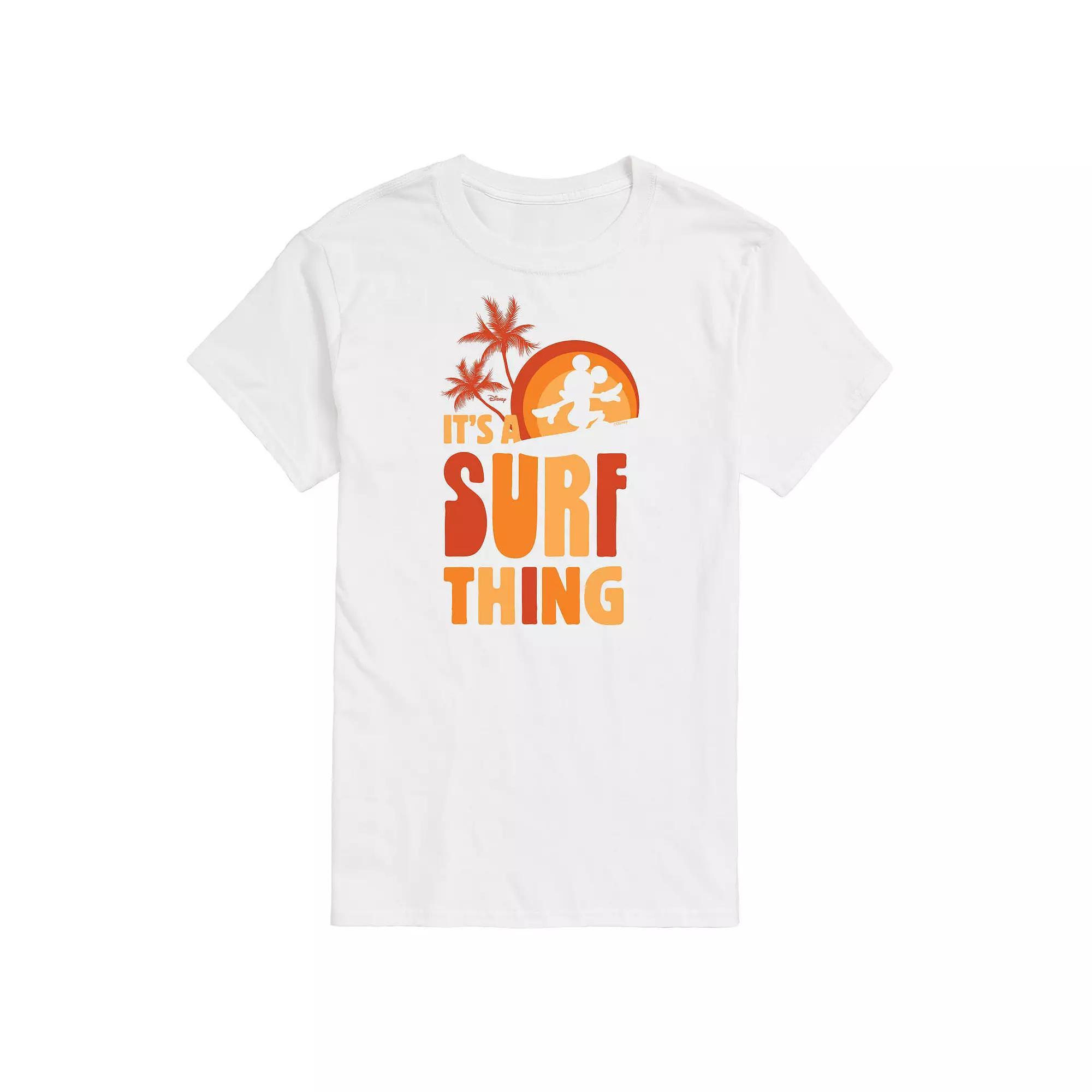 Disneys Mickey Mouse Big & Tall Its A Surf Thing Graphic Tee, Mens Product Image
