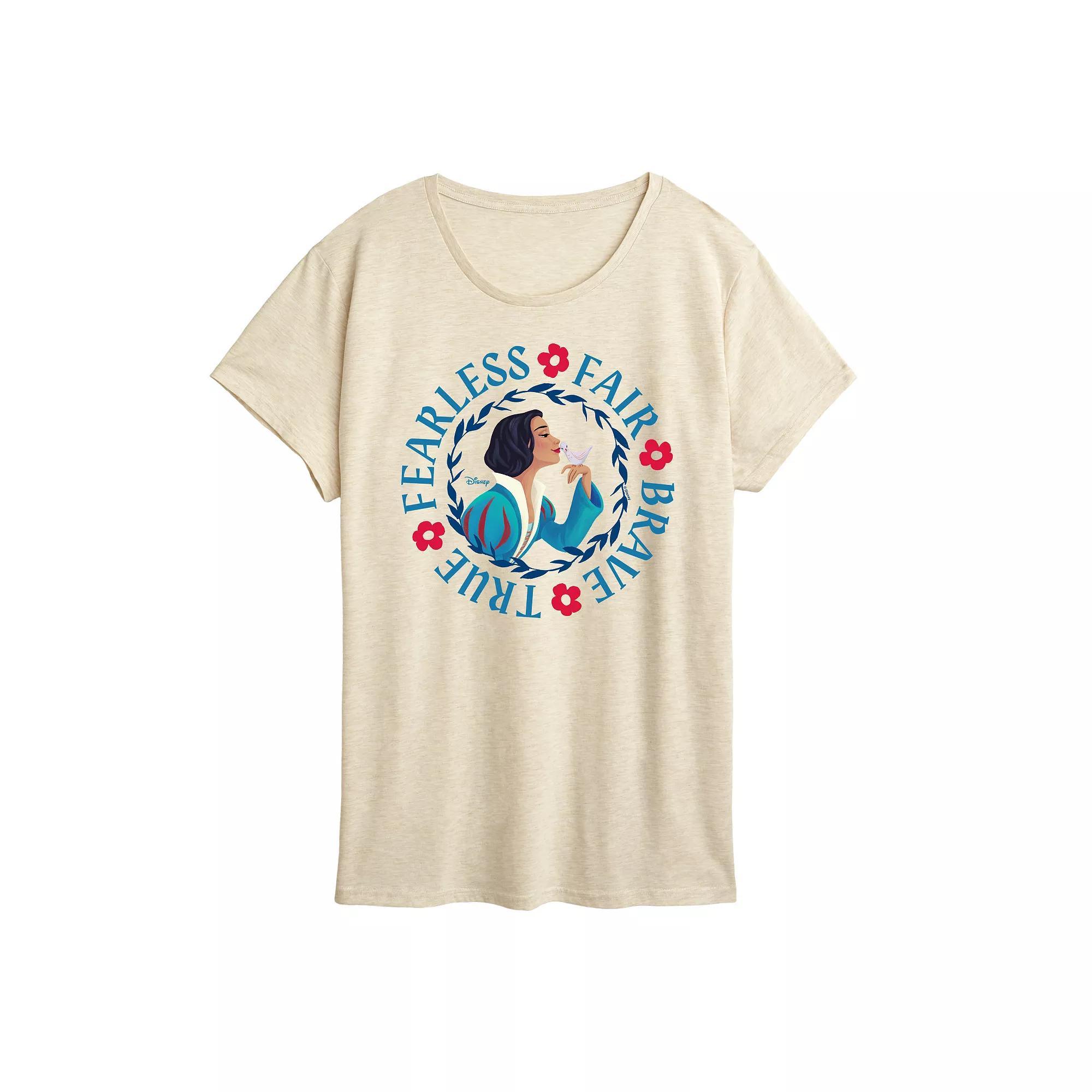 Disneys Snow White Womens Fearless Fair Brave Graphic Tee Product Image