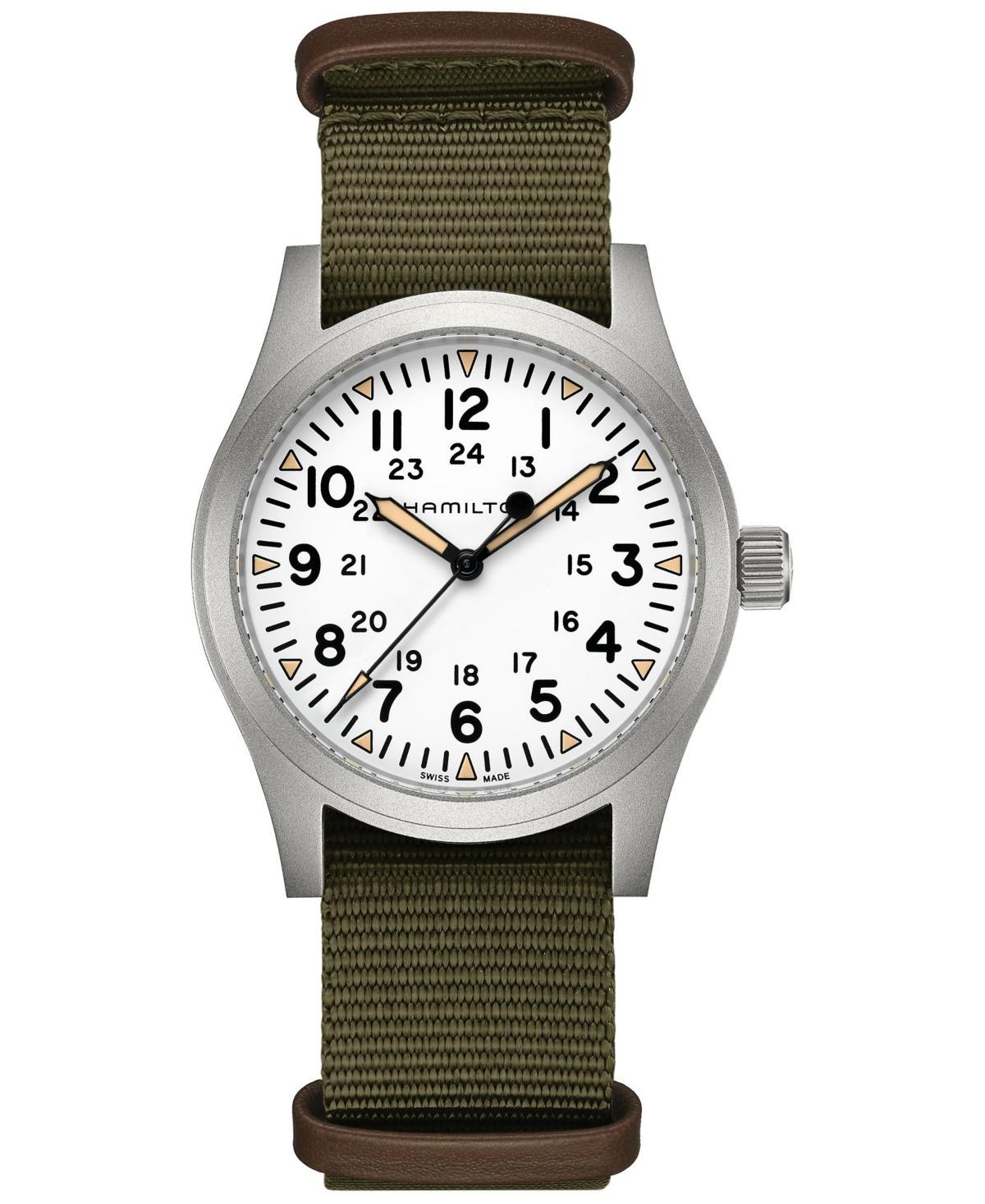 Hamilton Mens Khaki Field Mechanical NATO Strap Automatic Bracelet Watch Product Image