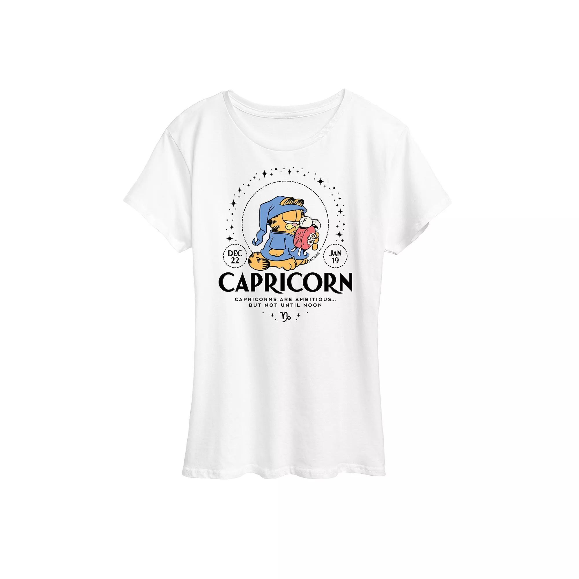 Womens Garfield Capricorn Graphic Tee Product Image