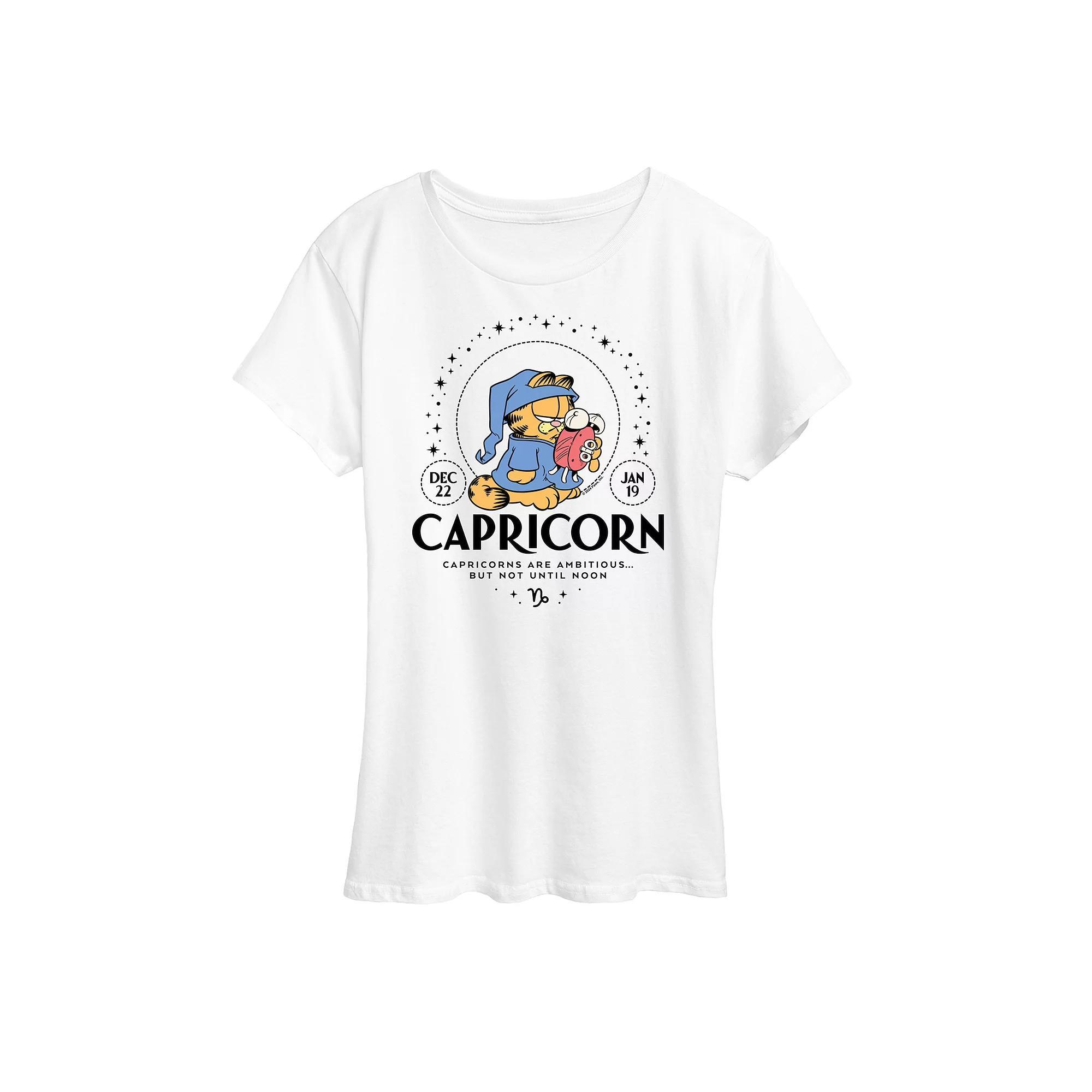 Womens Garfield Capricorn Graphic Tee Product Image