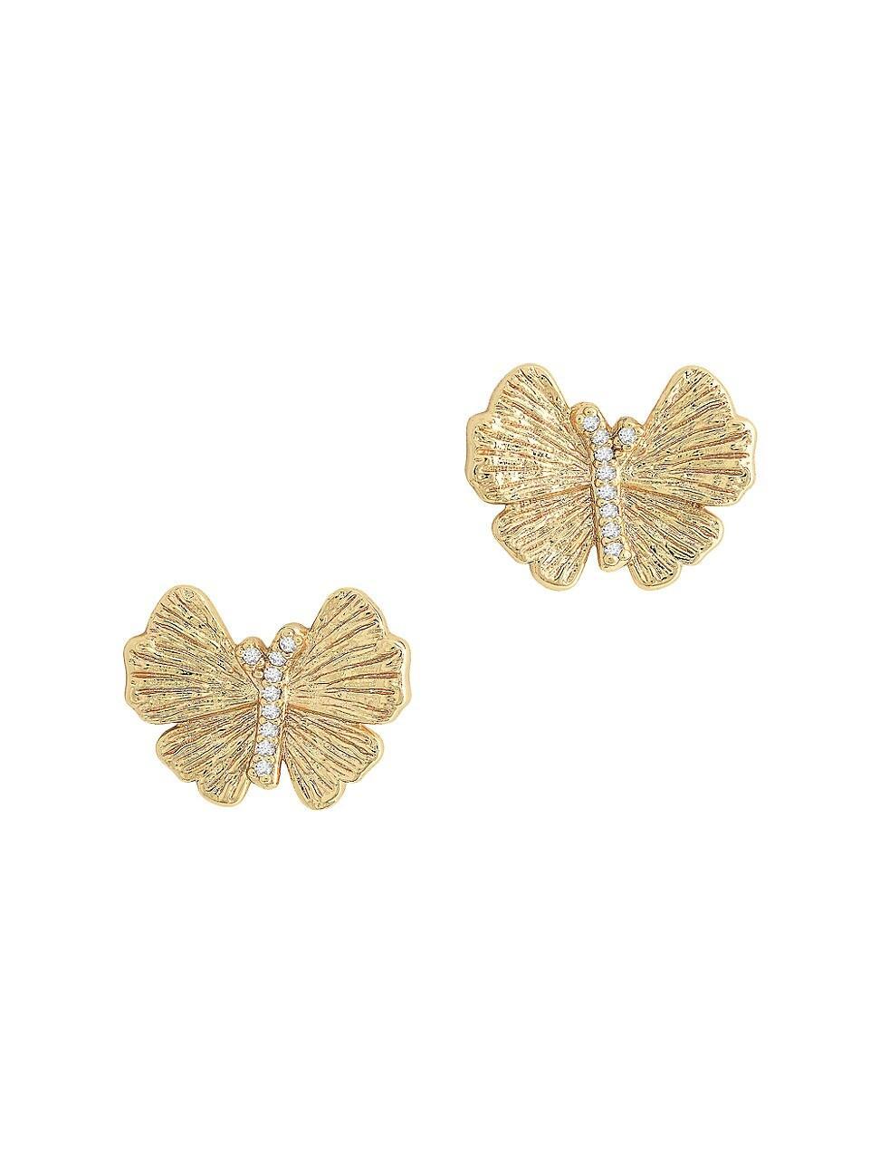 Anabel Aram Butterfly Stud Earrings in 18K Gold Plated Product Image
