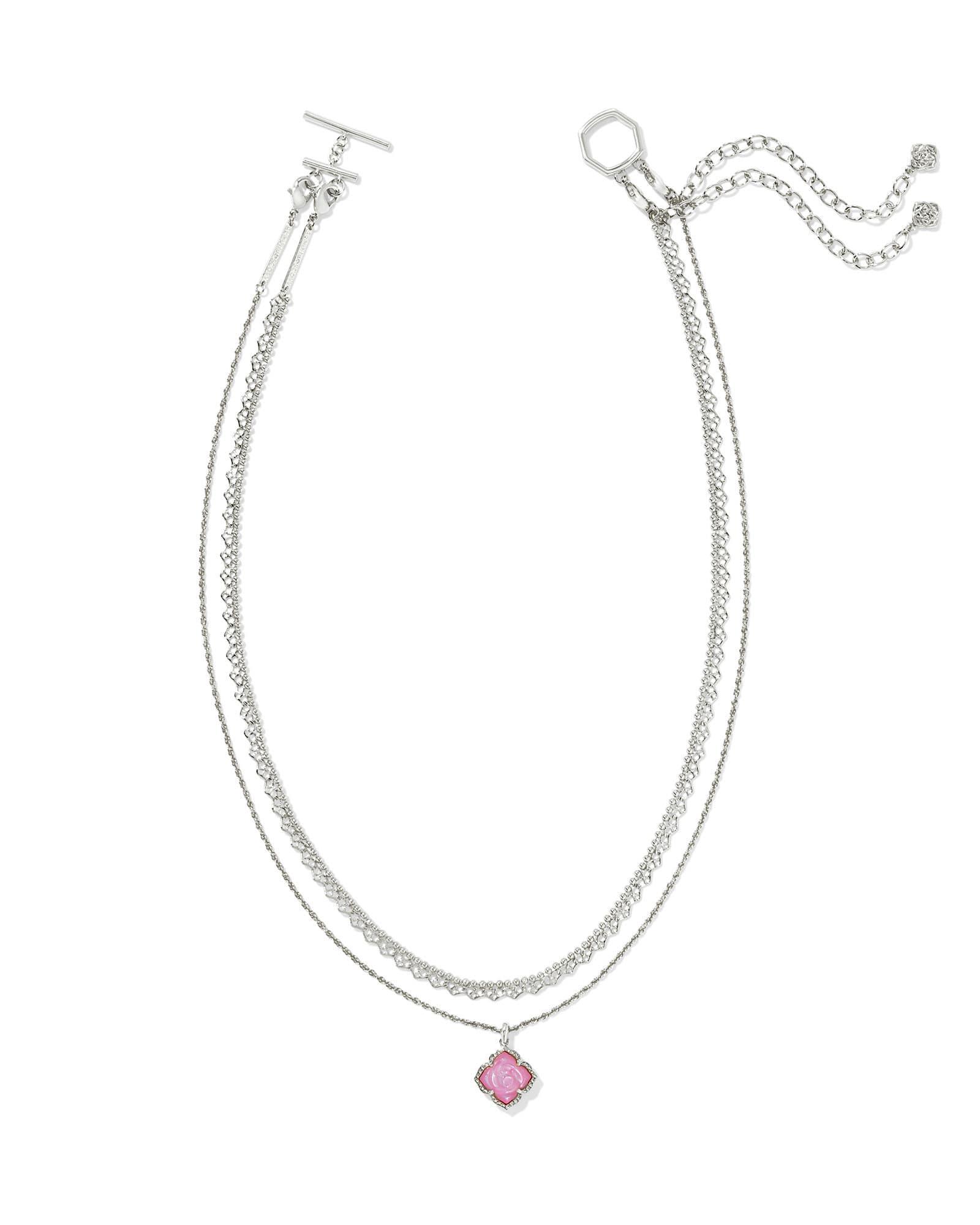 Mallory Rose Silver Multi Strand Necklace Product Image