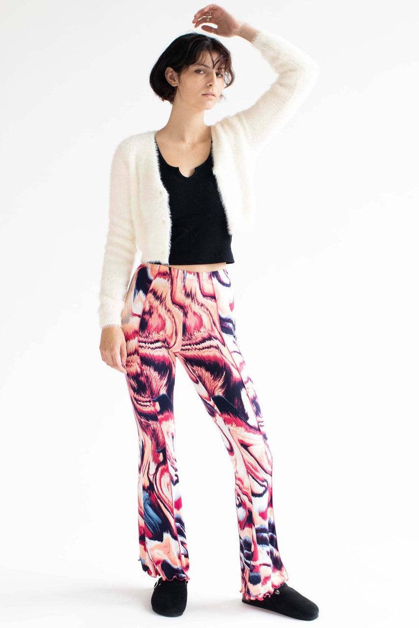 Cream Eyelash Cropped Cardigan Product Image