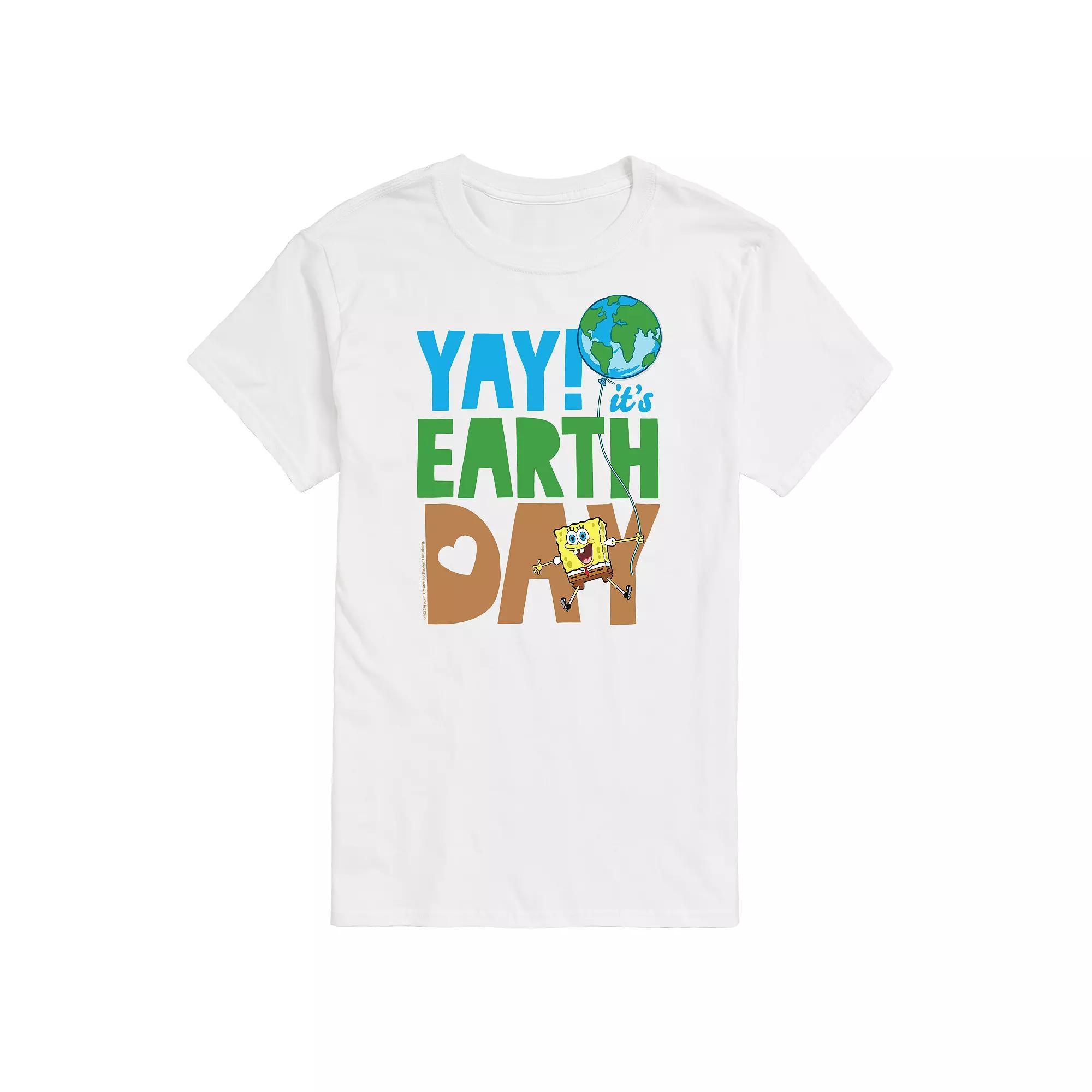 Big & Tall Nickelodeon SpongeBob SquarePants Yay Its Earth Day Graphic Tee, Mens Product Image