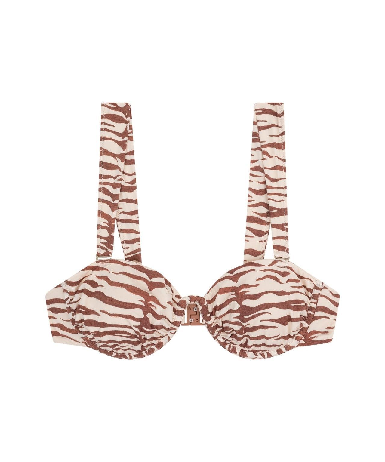 Bikini top with animal print Product Image
