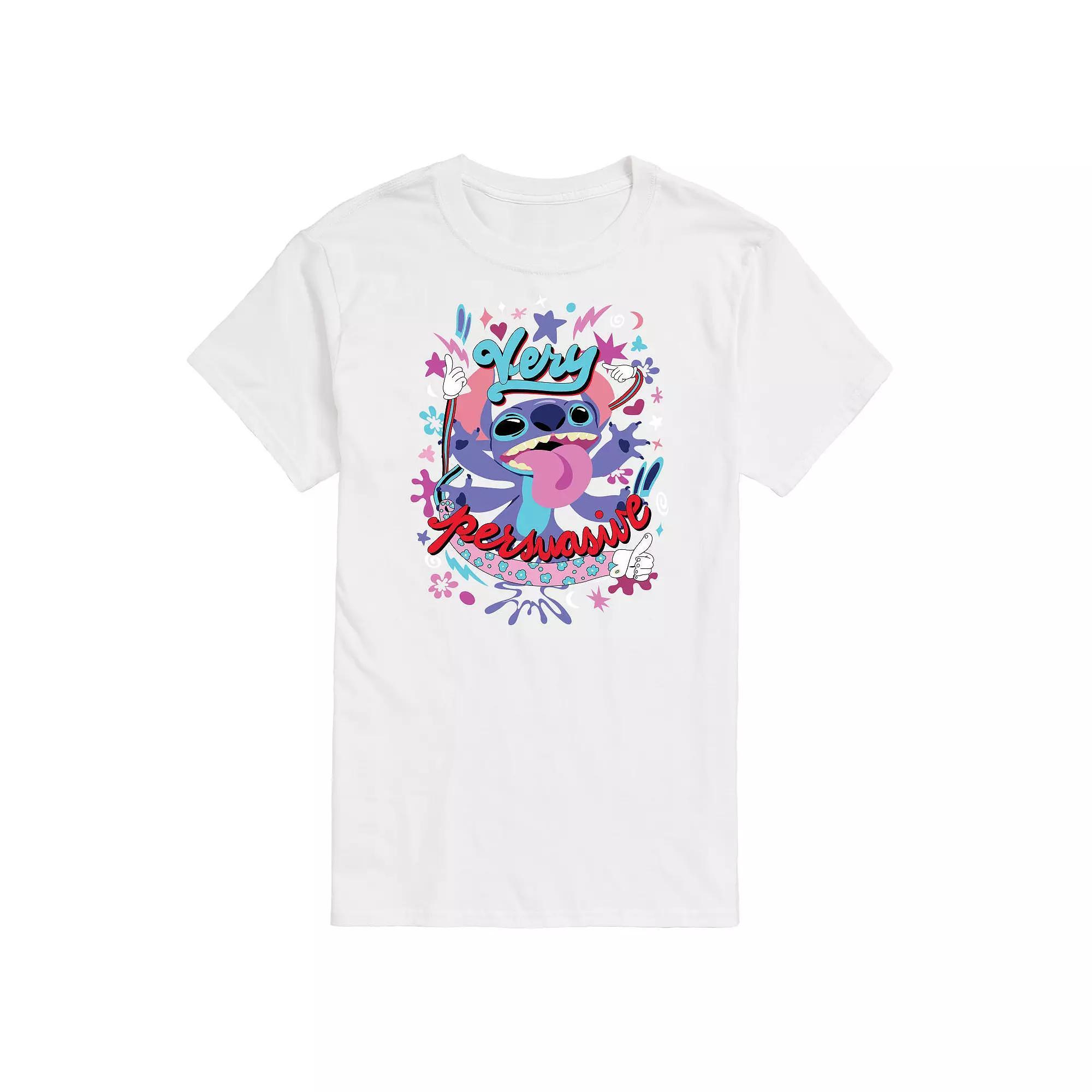 Disneys Lilo & Stitch Big & Tall Very Persuasive Graphic Tee, Mens Blue Product Image