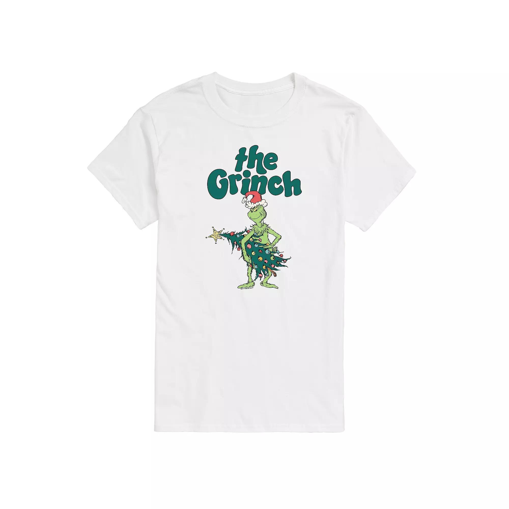 Men's Dr. Seuss The Grinch Tree Graphic Tee, Size: Large, White Product Image