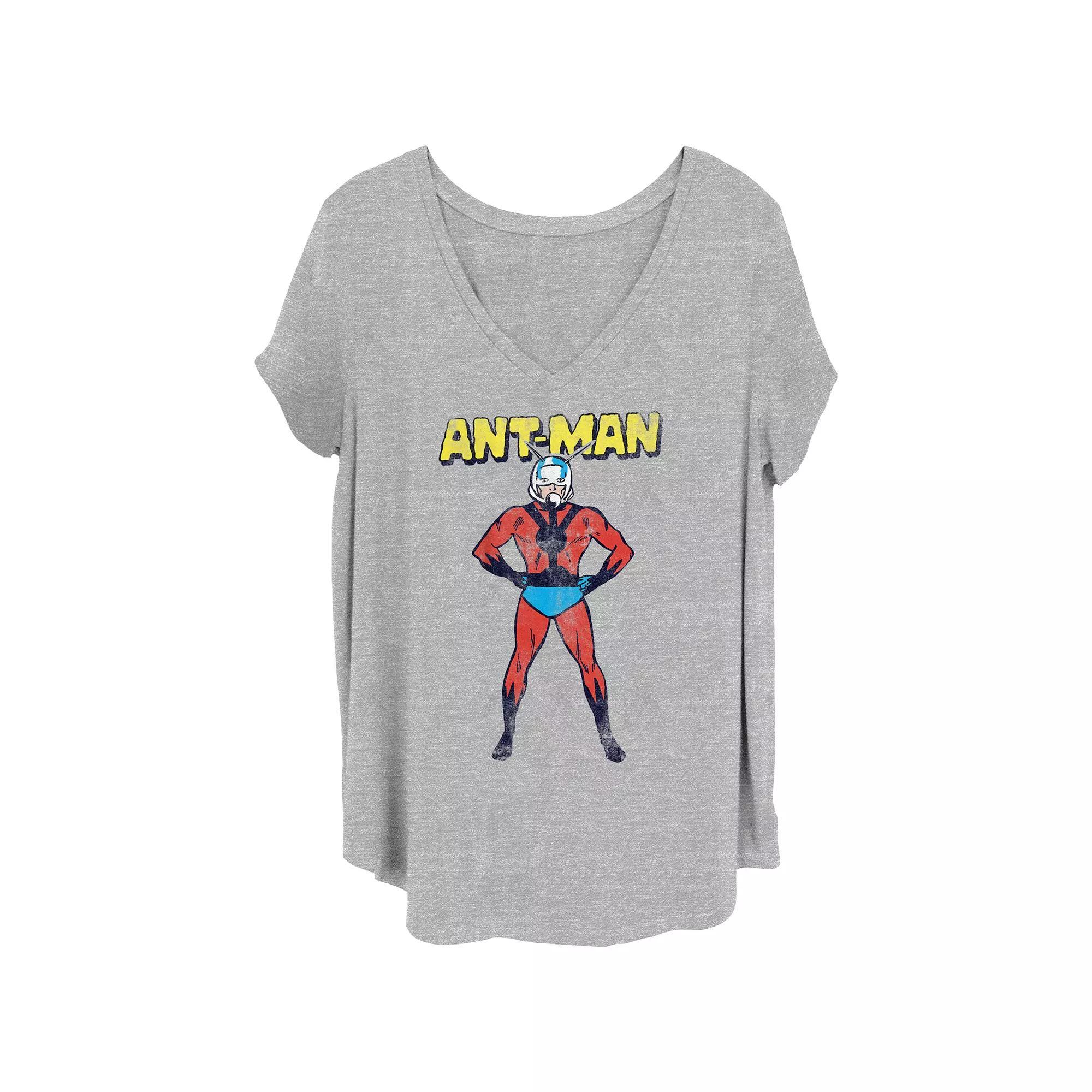 Juniors' Plus Size Ant-Man Comic Hero Pose Graphic Tee, Girl's, Size: 4XL, Grey Gray Product Image