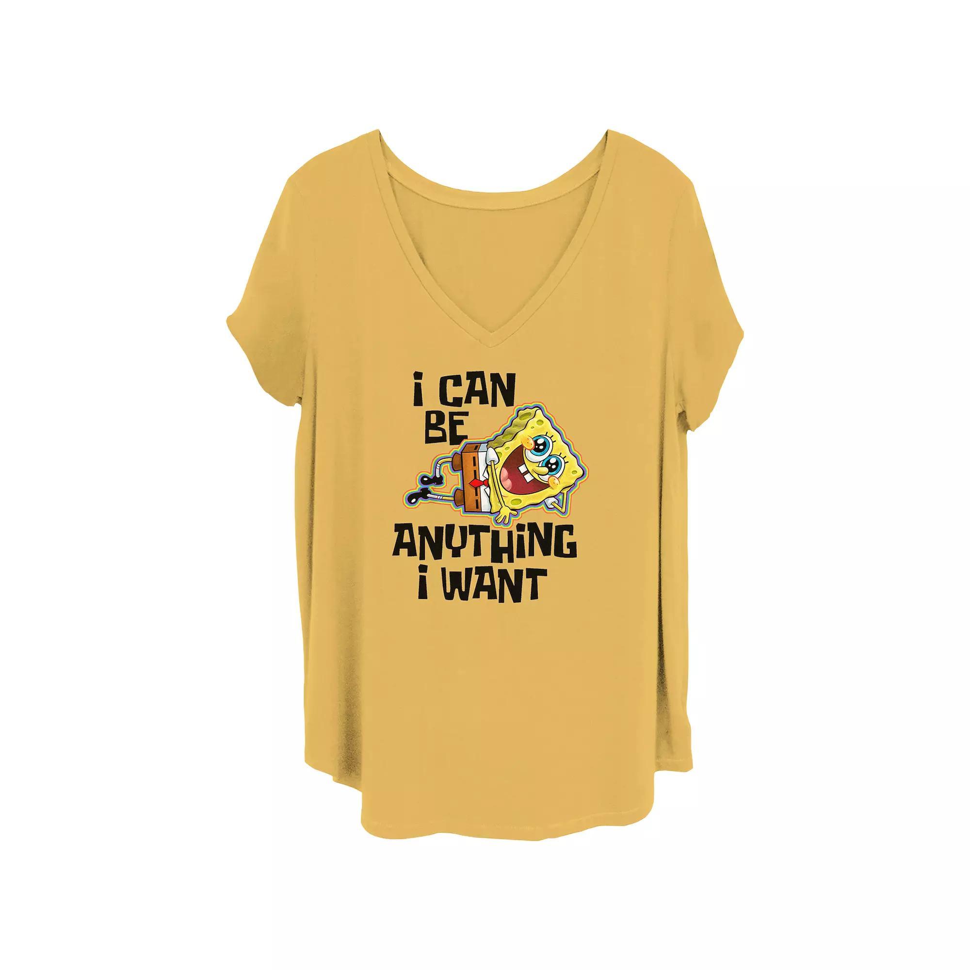 Juniors' Plus Size SpongeBob SquarePants And Patrick Riding Card Graphic Tee, Women's, Size: 4XL, Grey Gray Product Image
