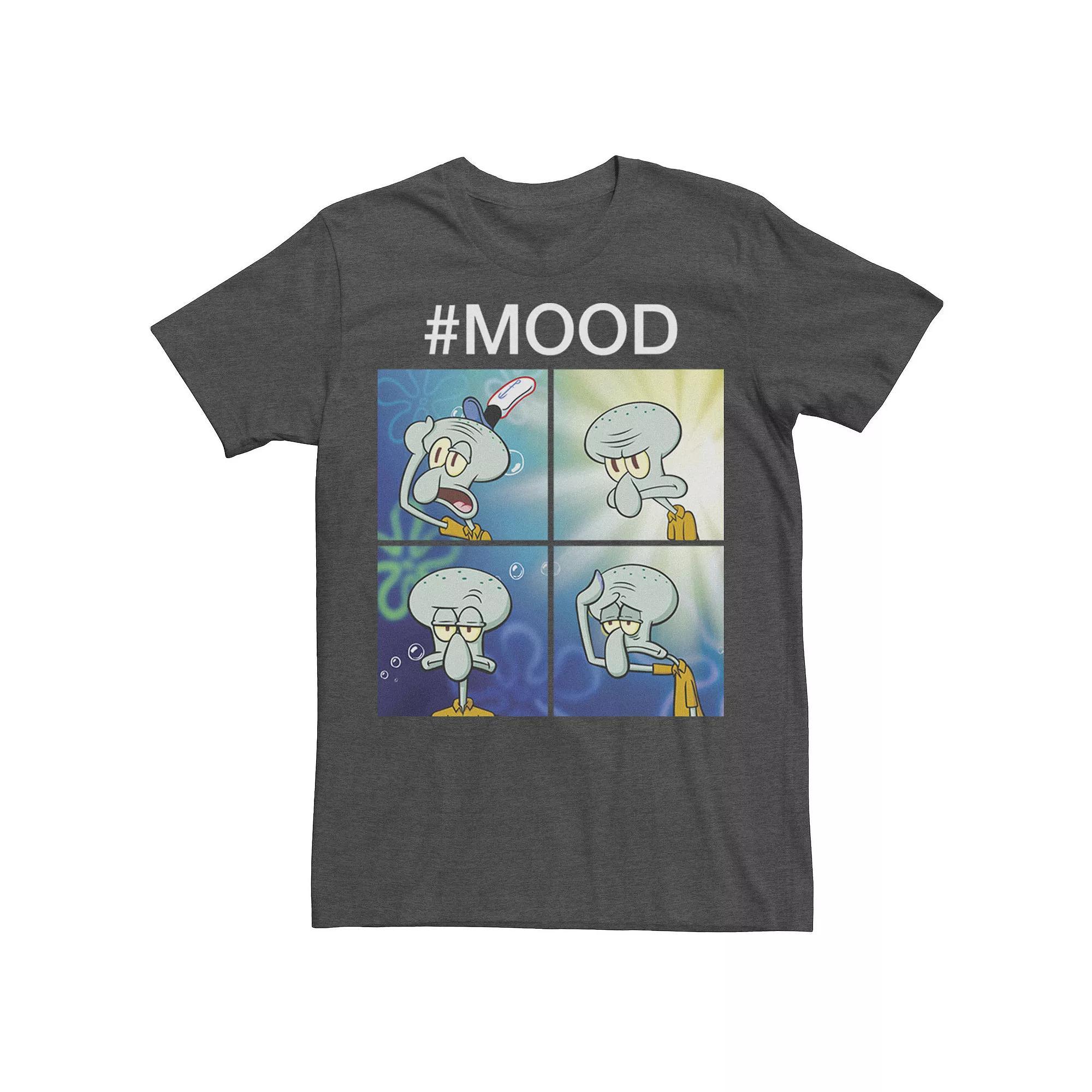 Men's Nickelodeon SpongeBob SquarePants Squidward Mood Graphic Tee, Size: Small, Athletic Grey Product Image
