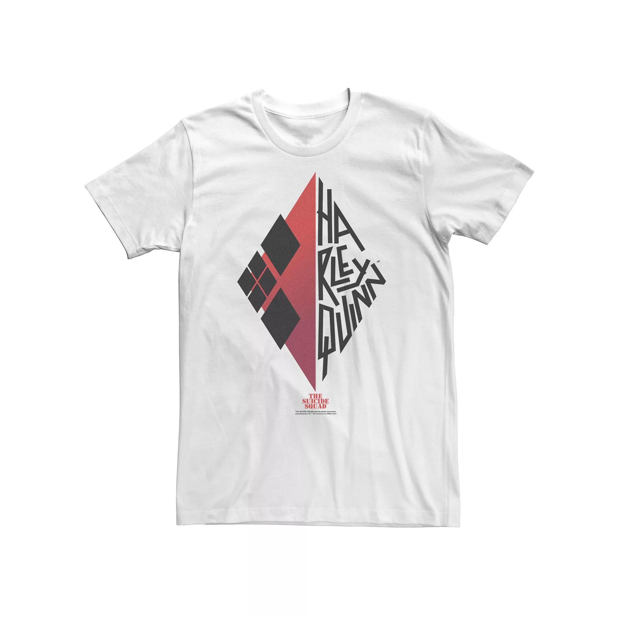 Big & Tall DC Comics The Suicide Squad Harley Quinn Envelope Text Tee, Men's, Size: 3XL, White Product Image