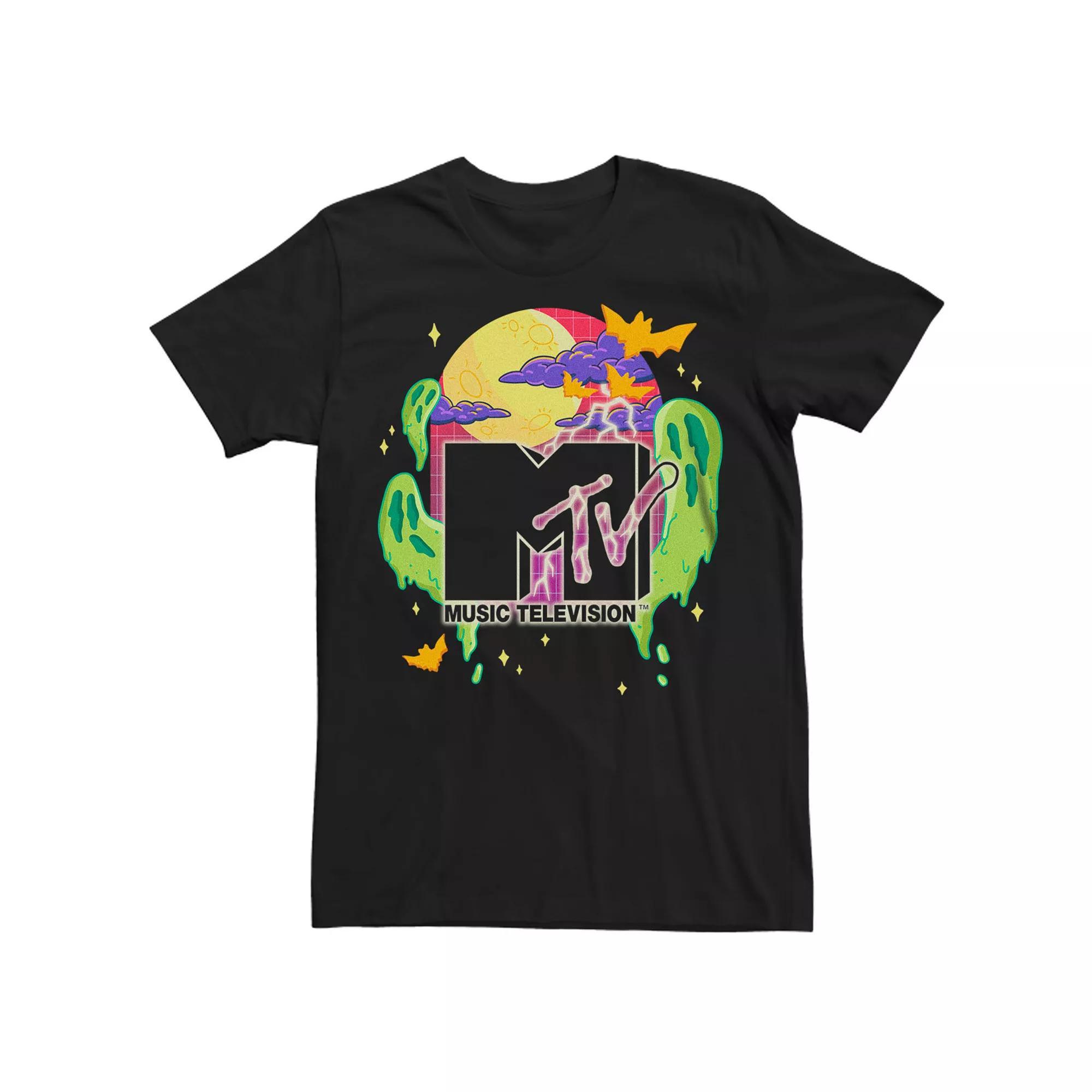 Men's MTV Music Television Halloween Ghosts Night Logo Tee, Size: Medium, Black Product Image