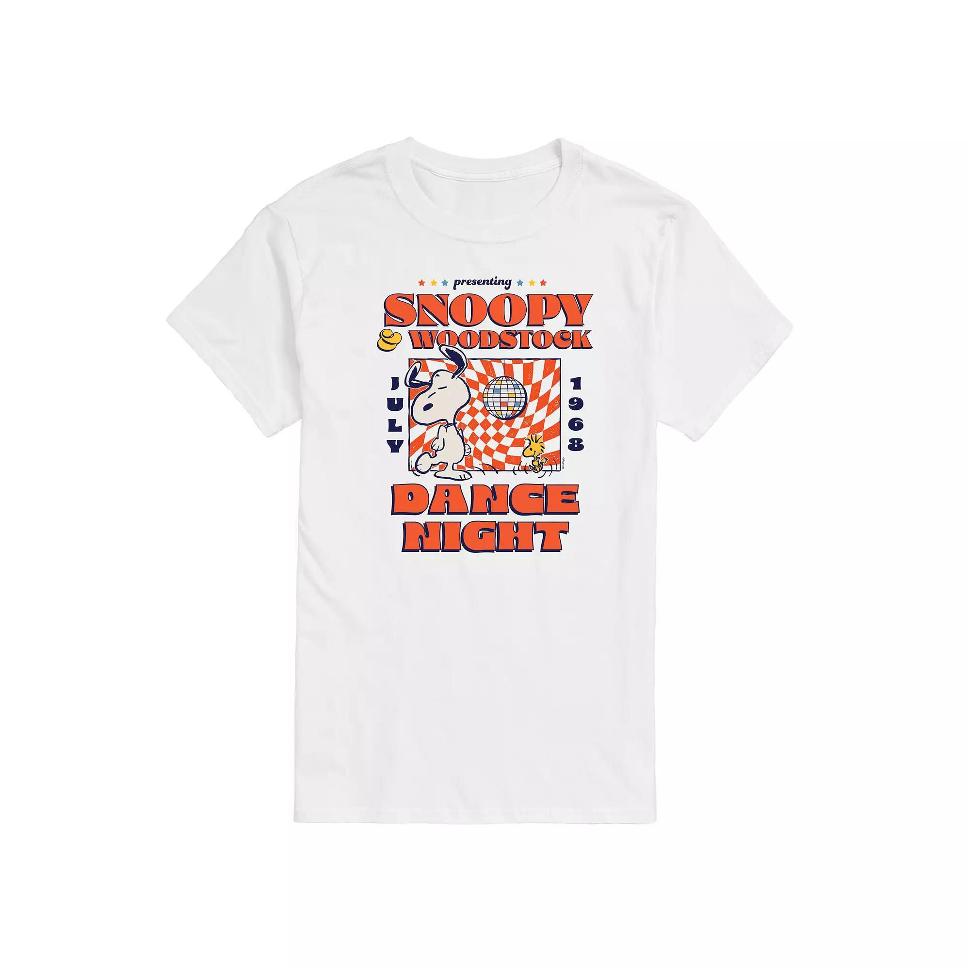 Big & Tall Peanuts Snoopy Woodstock Dance Night Graphic Tee, Mens Product Image
