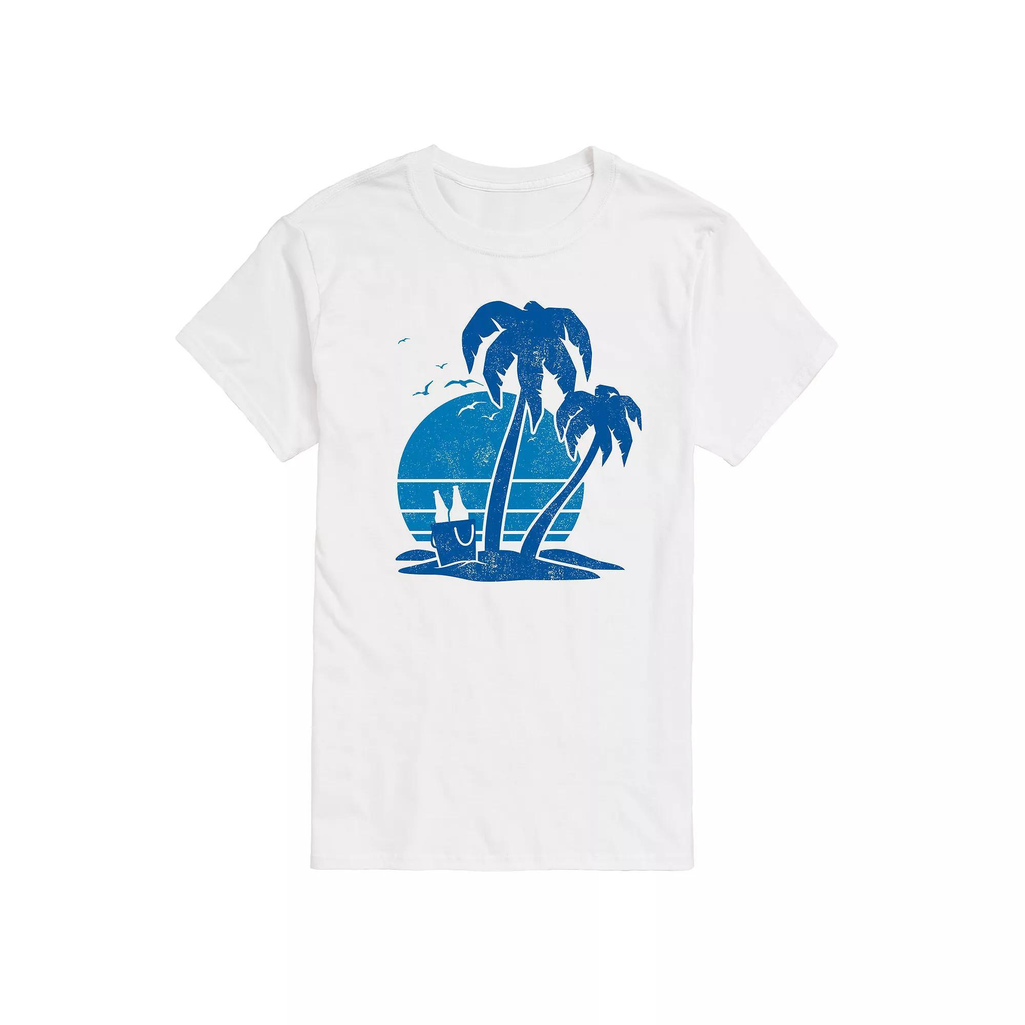 Big & Tall Beach and Beer Tee, Men's, Size: XXL Tall, White Product Image