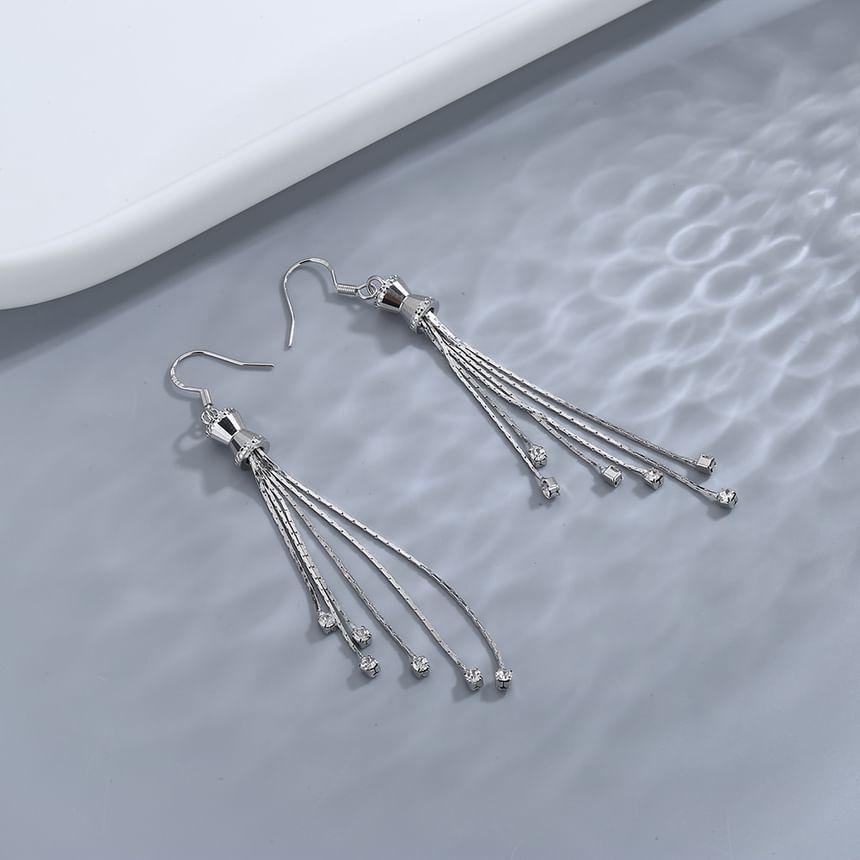 Rhinestone Fringed Dangle Earring Product Image
