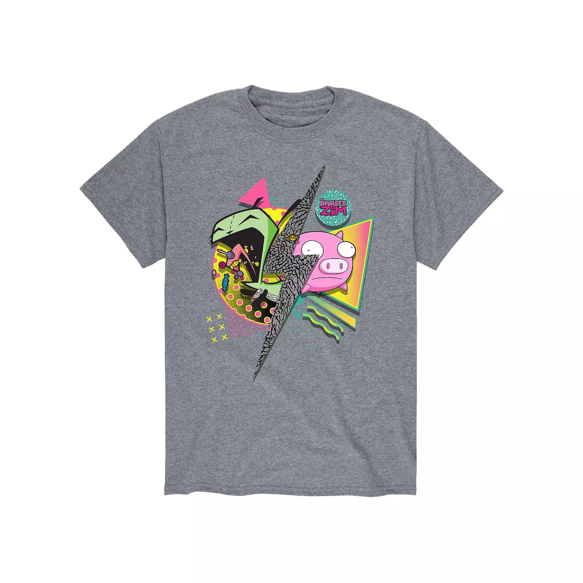 Men's Invader Zim Invaders Bolt Tee, Size: Small, Gray Product Image