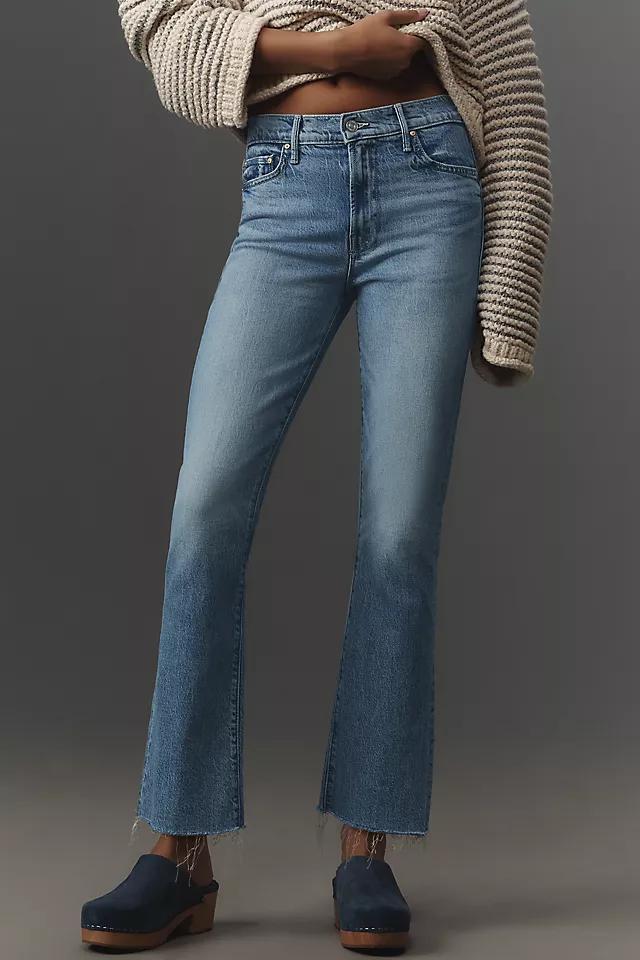MOTHER Outsider Flood Fray High-Rise Crop Flare Jeans Product Image