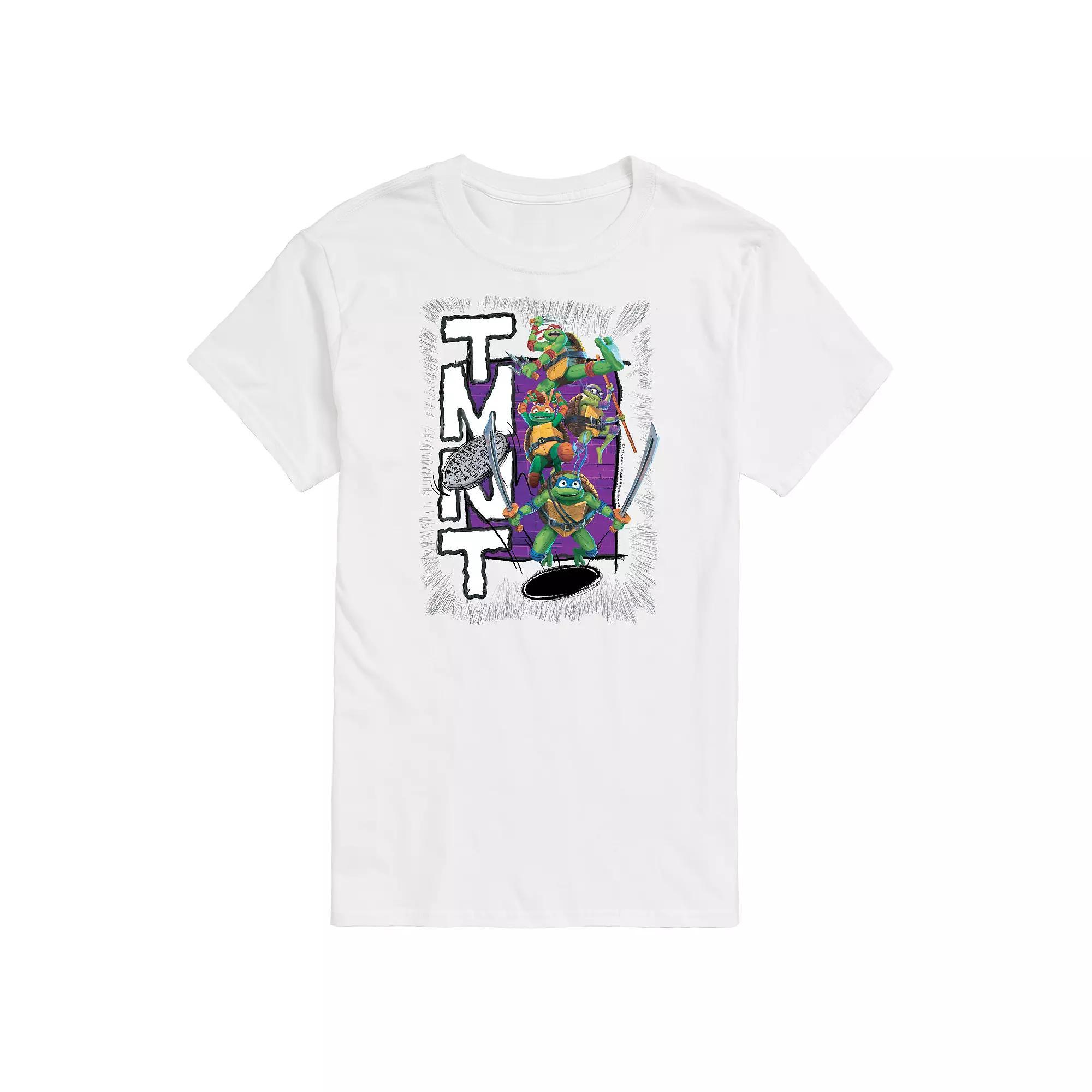 Big & Tall Nickelodeon TMNT Mutant Mayhem Group Graphic Tee, Mens Product Image