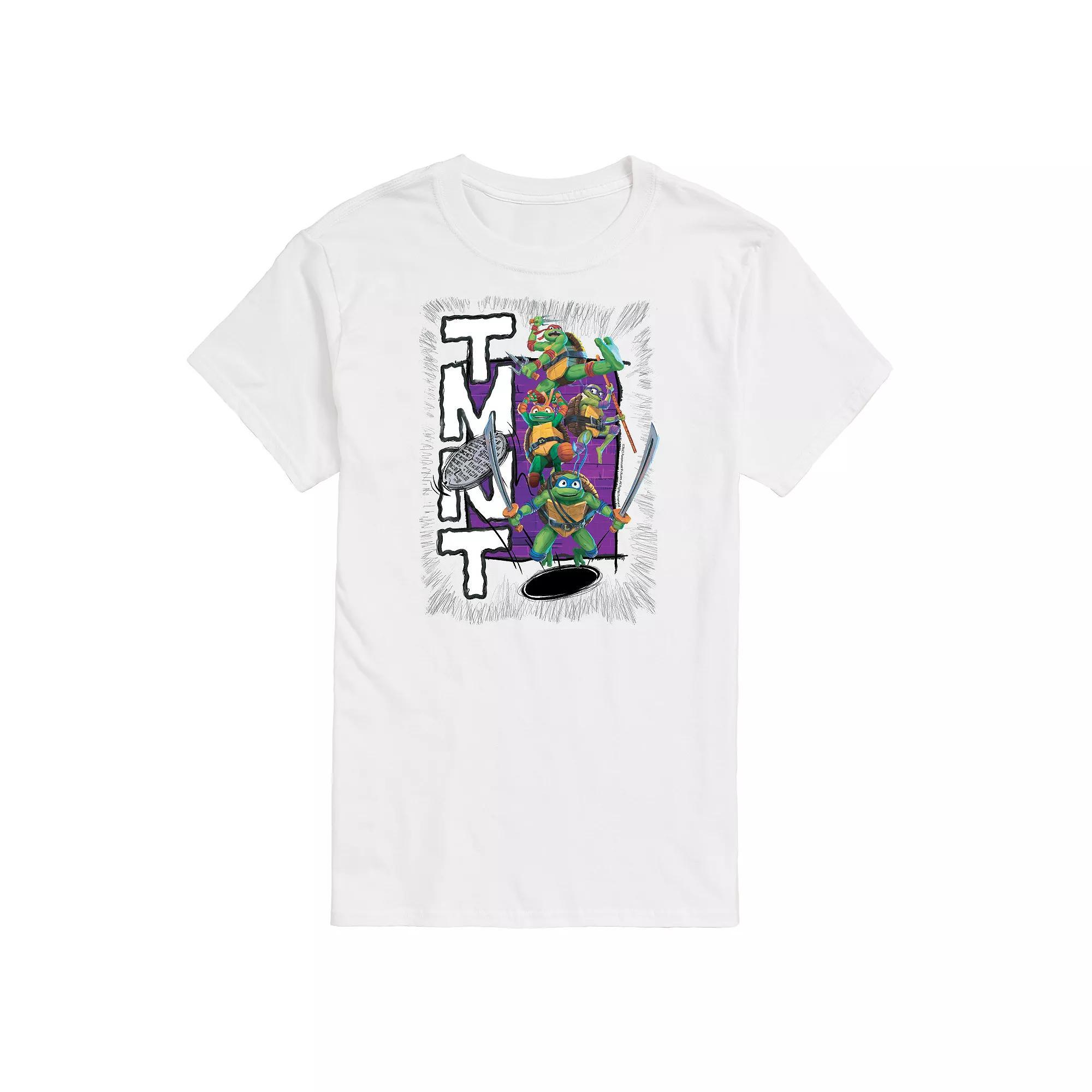 Big & Tall Nickelodeon TMNT Mutant Mayhem Group Graphic Tee, Mens Product Image