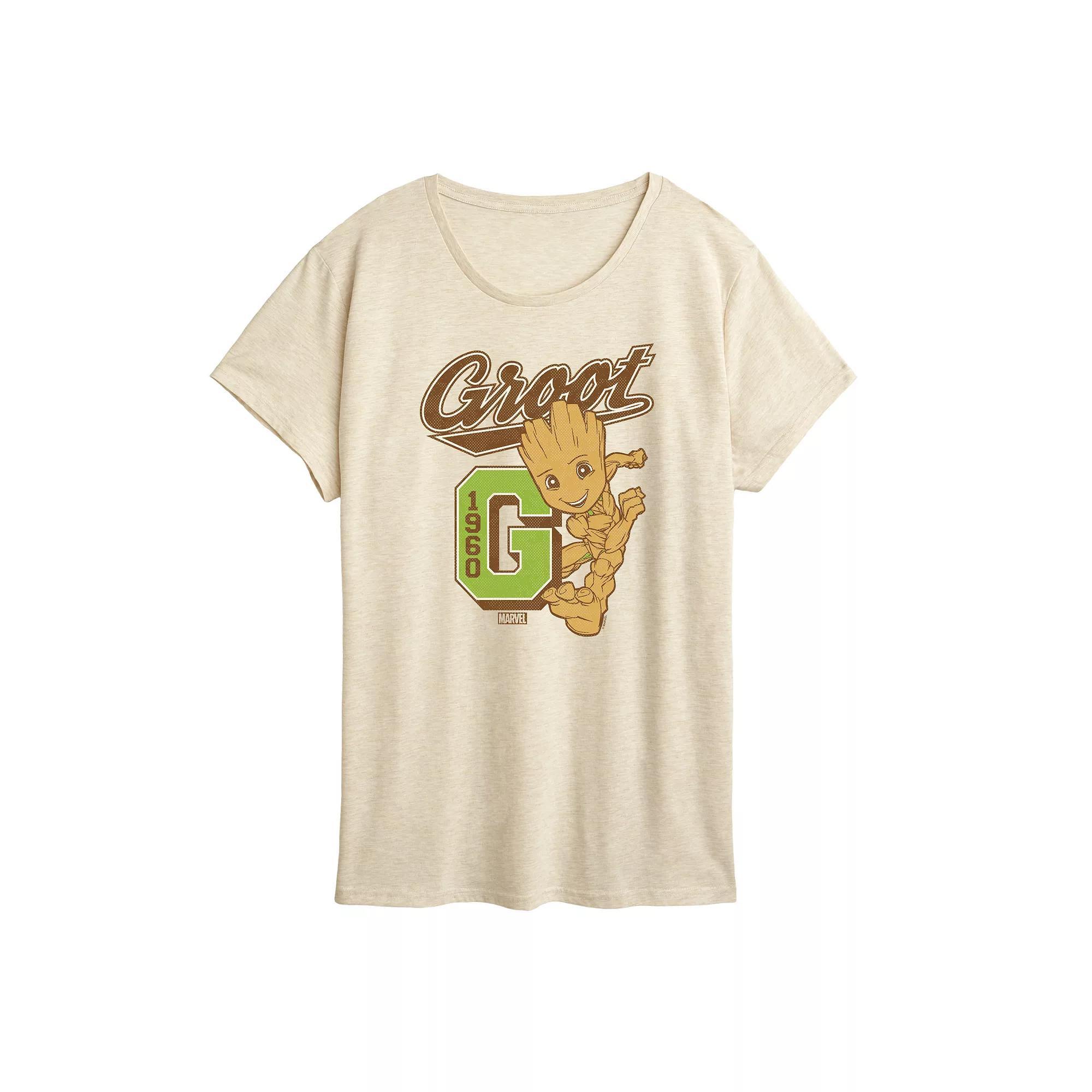Womens Marvel Guardians of the Galaxy Groot Collegiate Graphic Tee Product Image