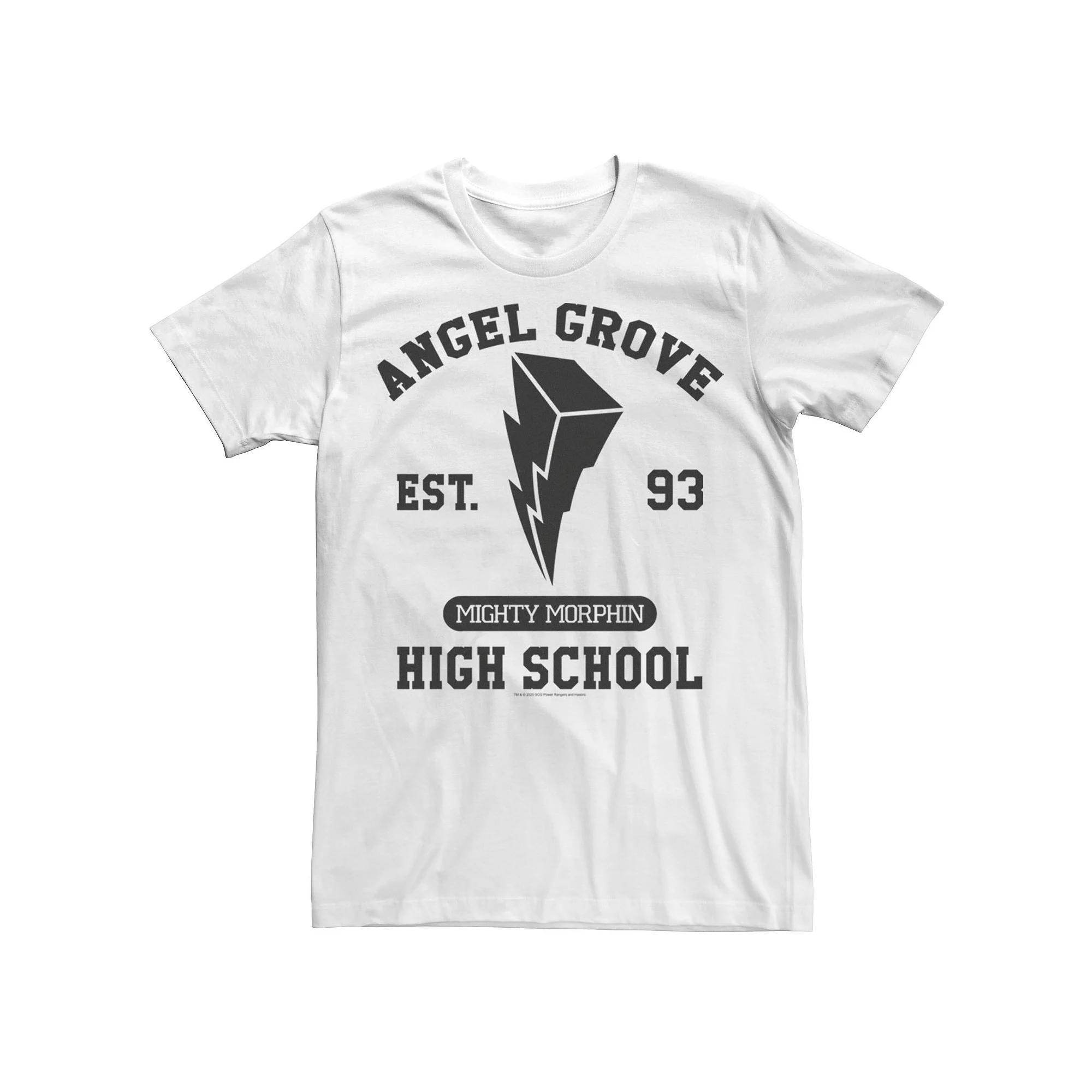 Men's Power Rangers Angel Grove High School Est. 93 Tee, Size: Small, White Product Image