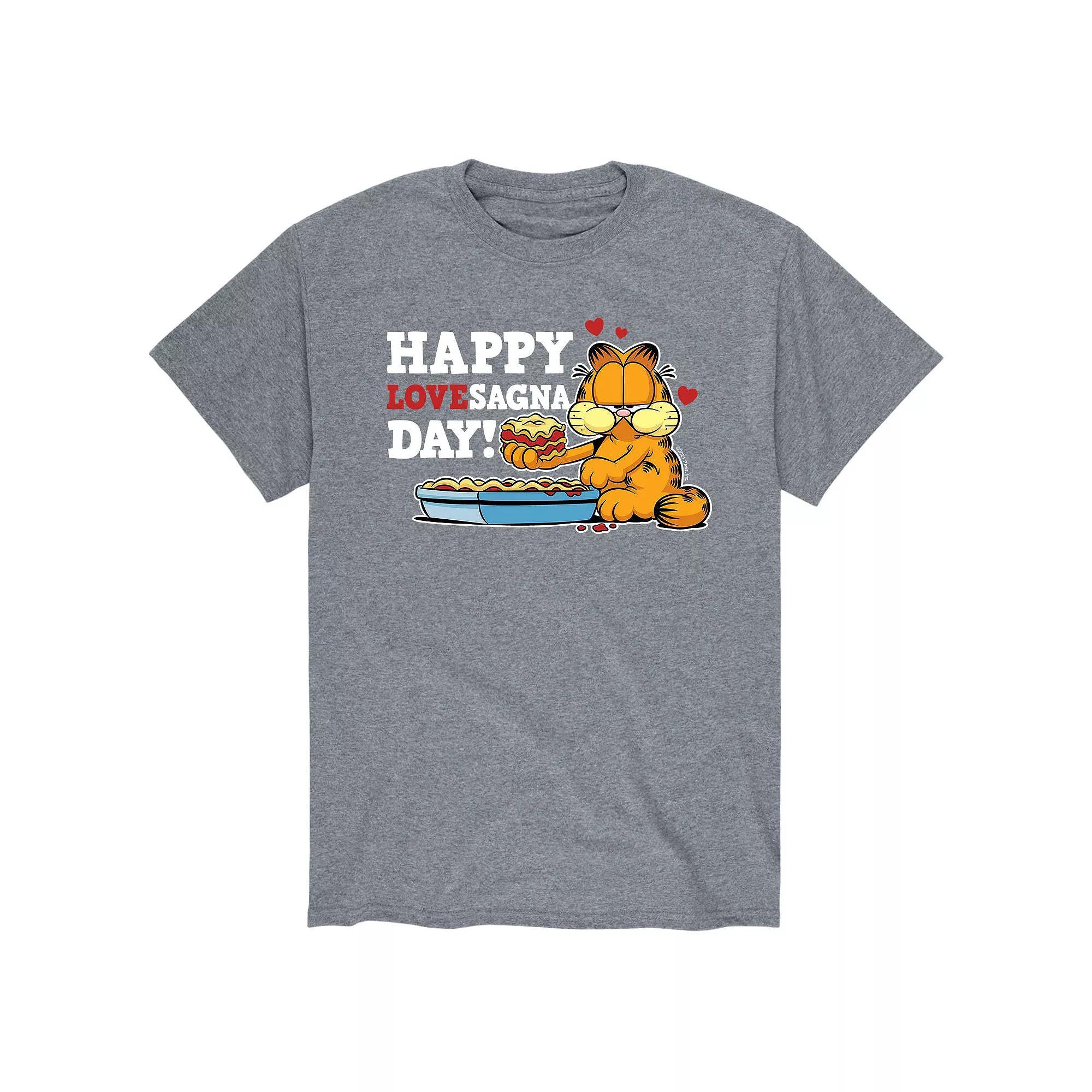 Big & Tall Garfield Lovesagna Day Tee, Mens Blue Product Image