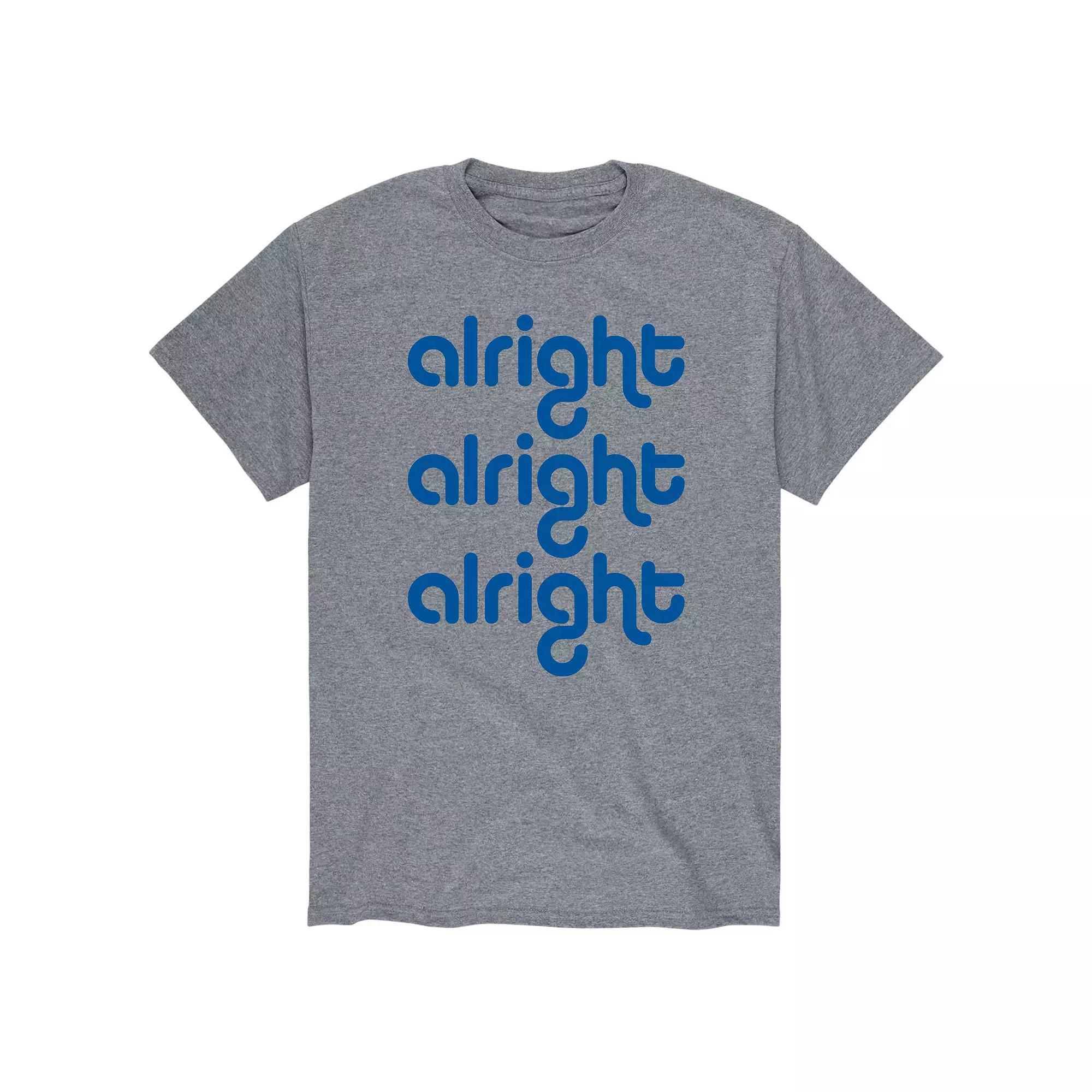 Men's Alright Alright Alright Tee, Size: Large, Gray Product Image
