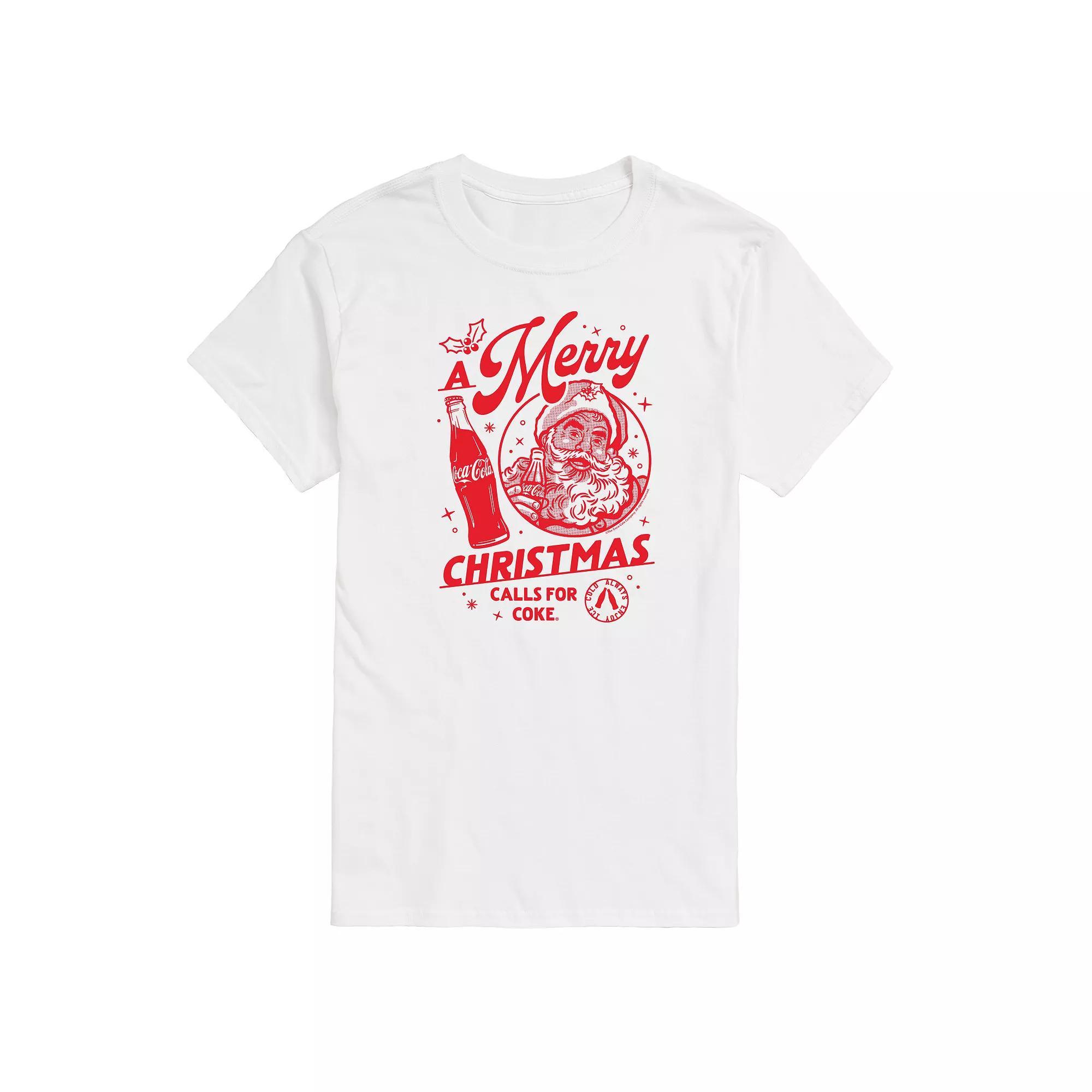 Mens Coca-Cola Merry Christmas Calls For Coke Graphic Tee Product Image
