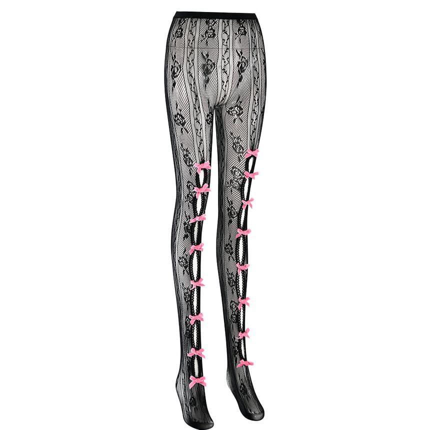 Bow Accent Lace Tights Product Image