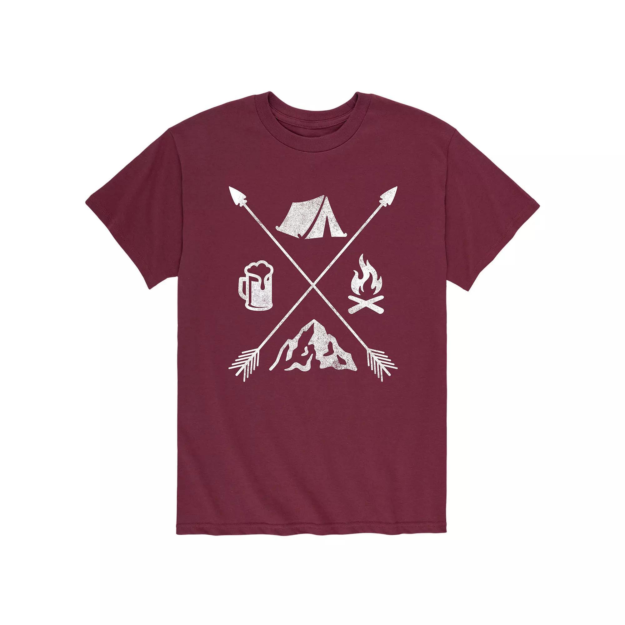 Mens Camping Icons Arrows Tee Product Image