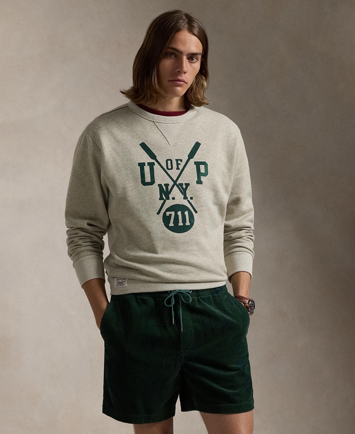 POLO RALPH LAUREN Slub Fleece Graphic Sweatshirt In Lt Vintage Hthr Product Image