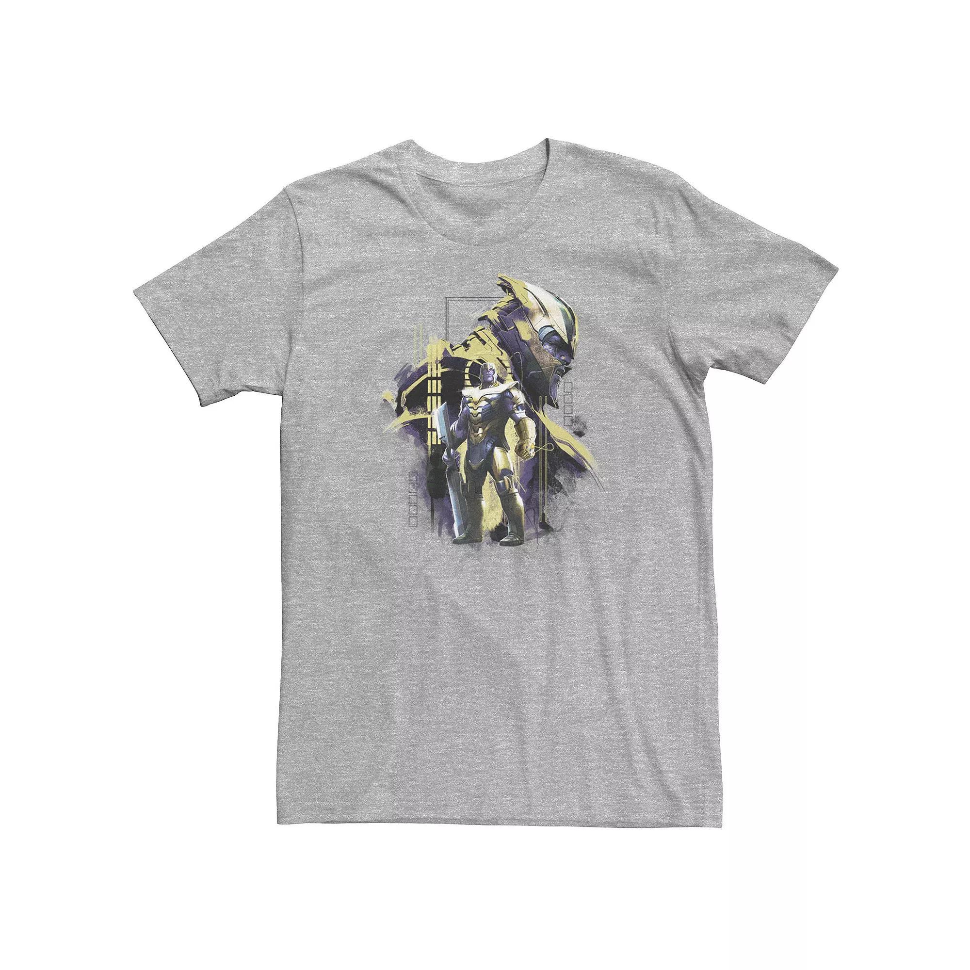 Big & Tall Marvel Avengers Endgame Thanos Titan Tee, Men's, Size: 4XL, Athletic Grey Product Image