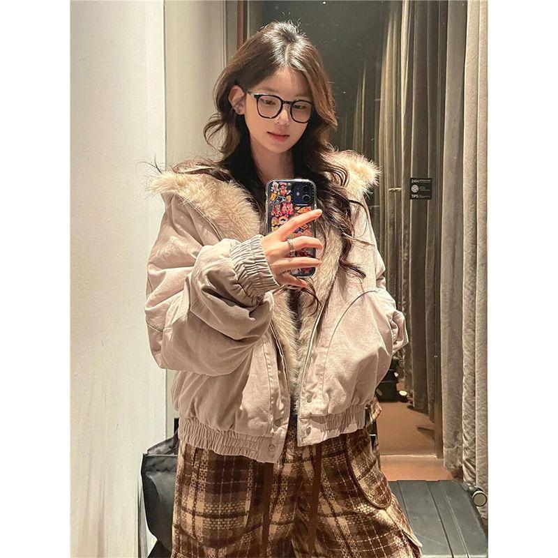 Fleece Lined Zip-Up Parka Product Image