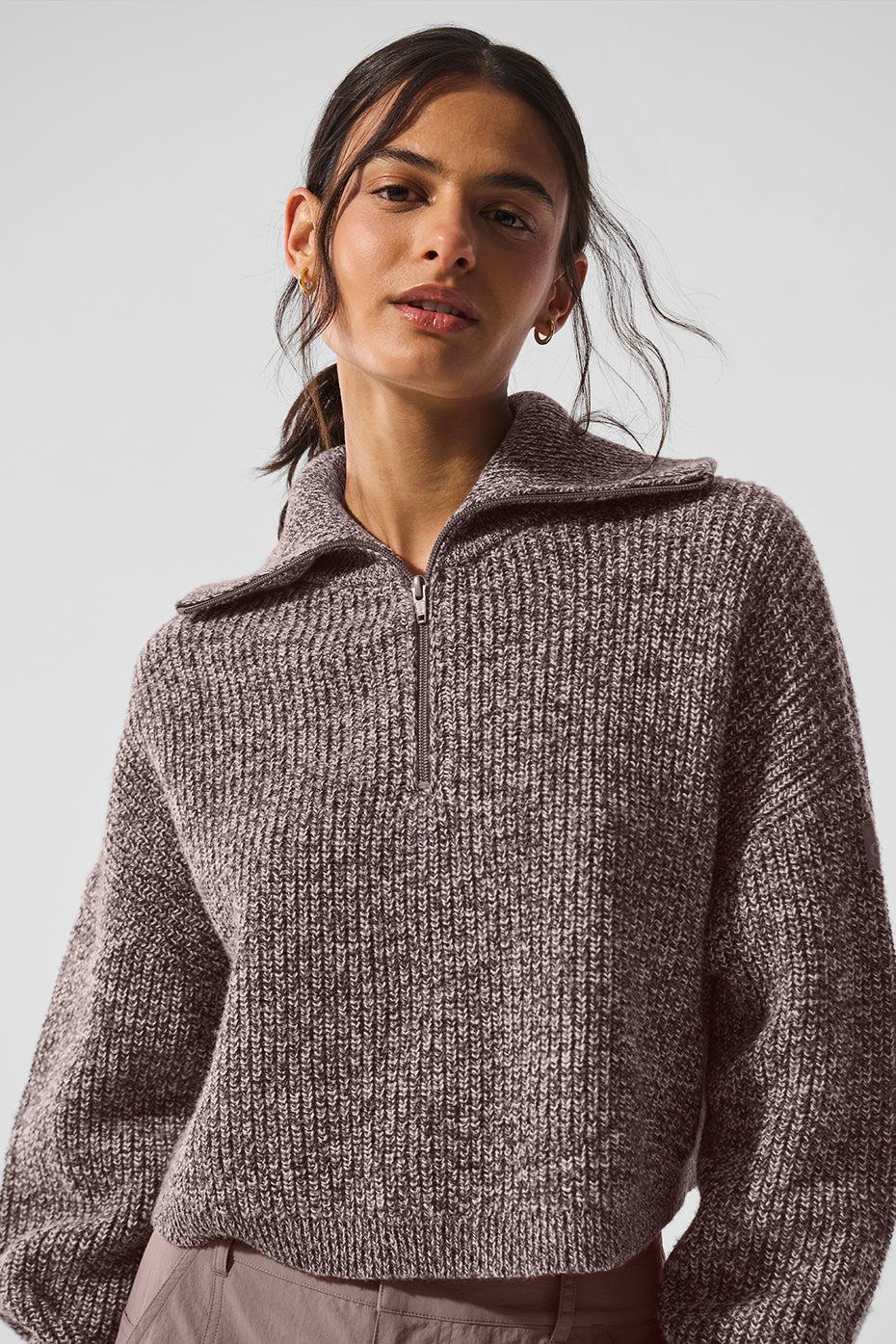 Marl Sweater 1/4 Zip Pullover - Mushroom Marl Product Image